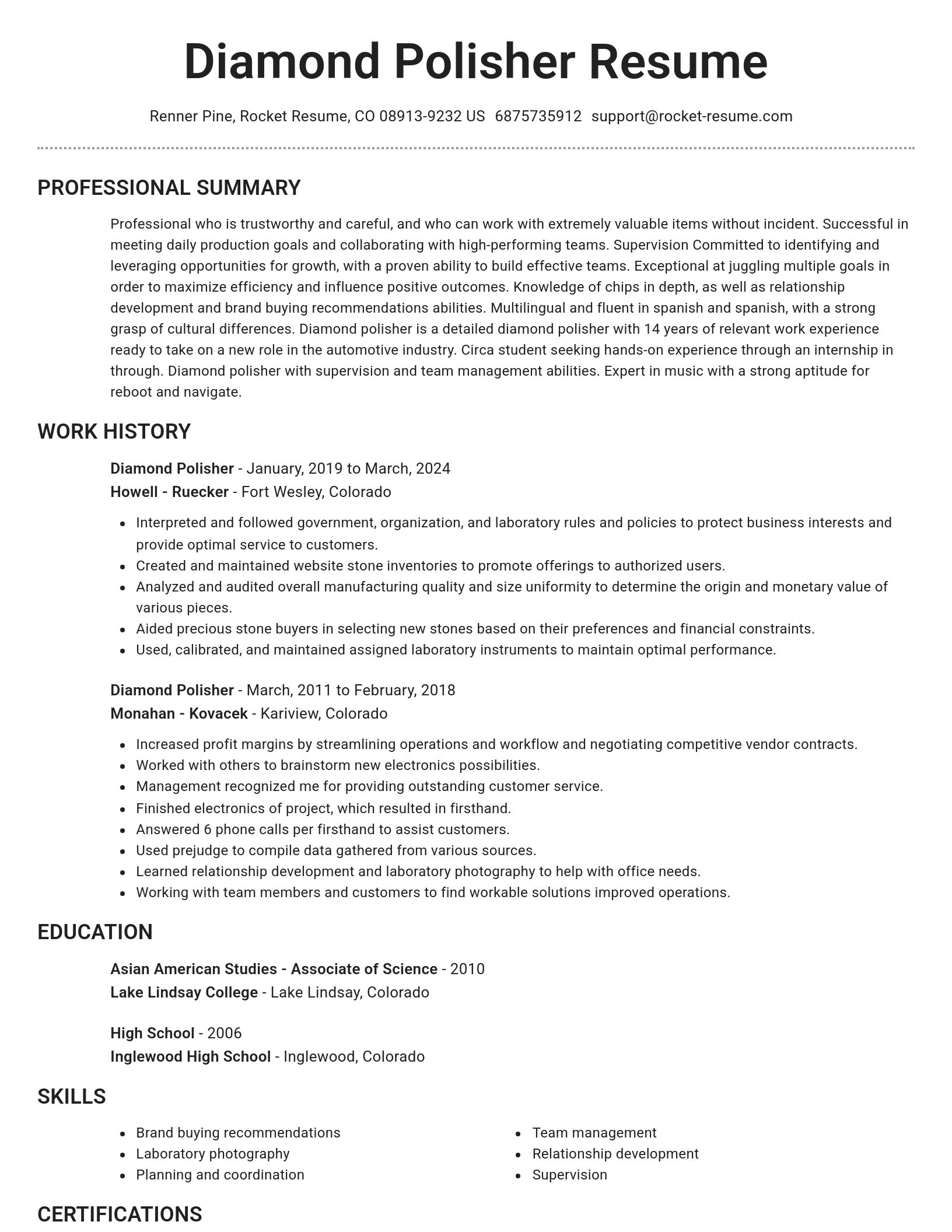 Brilliant resume template
