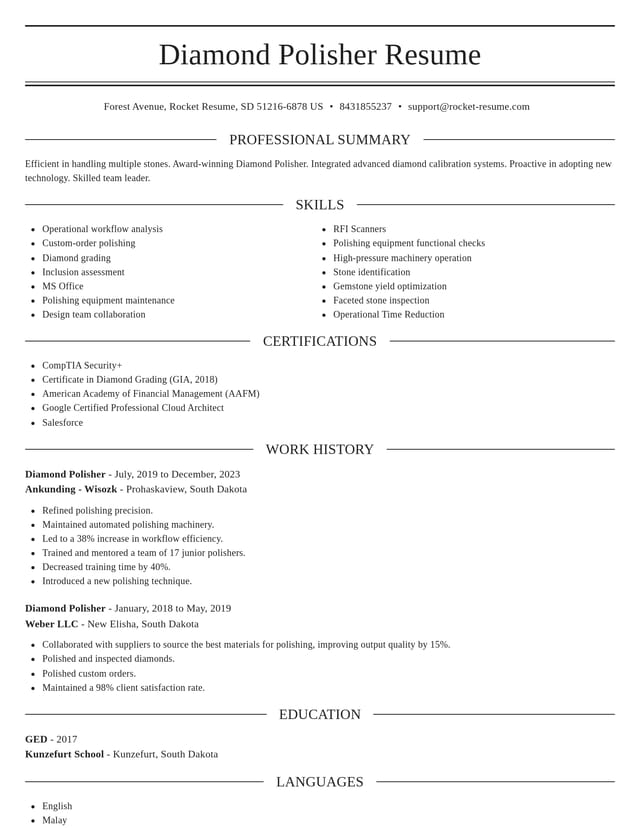 Elegant resume template