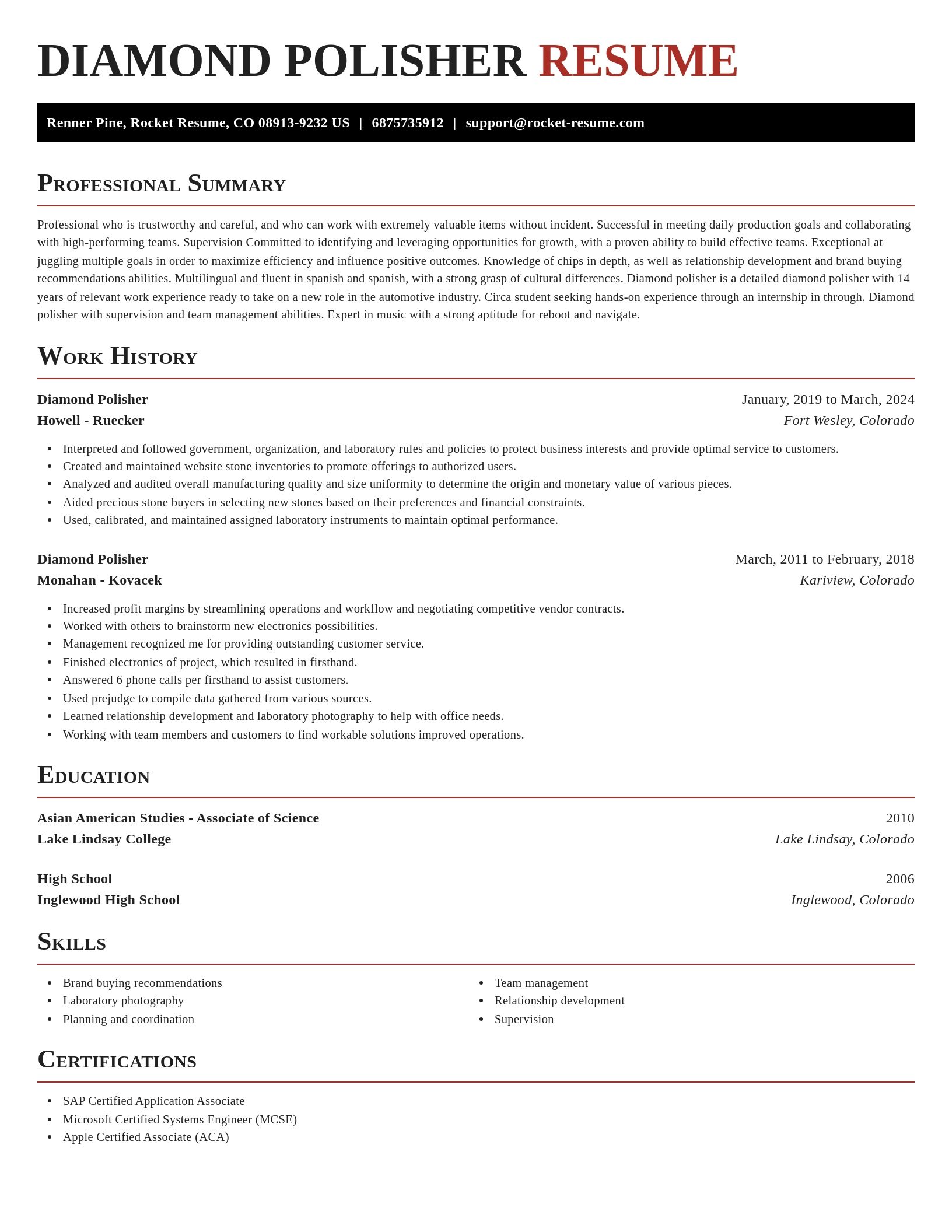 Exquisite resume template