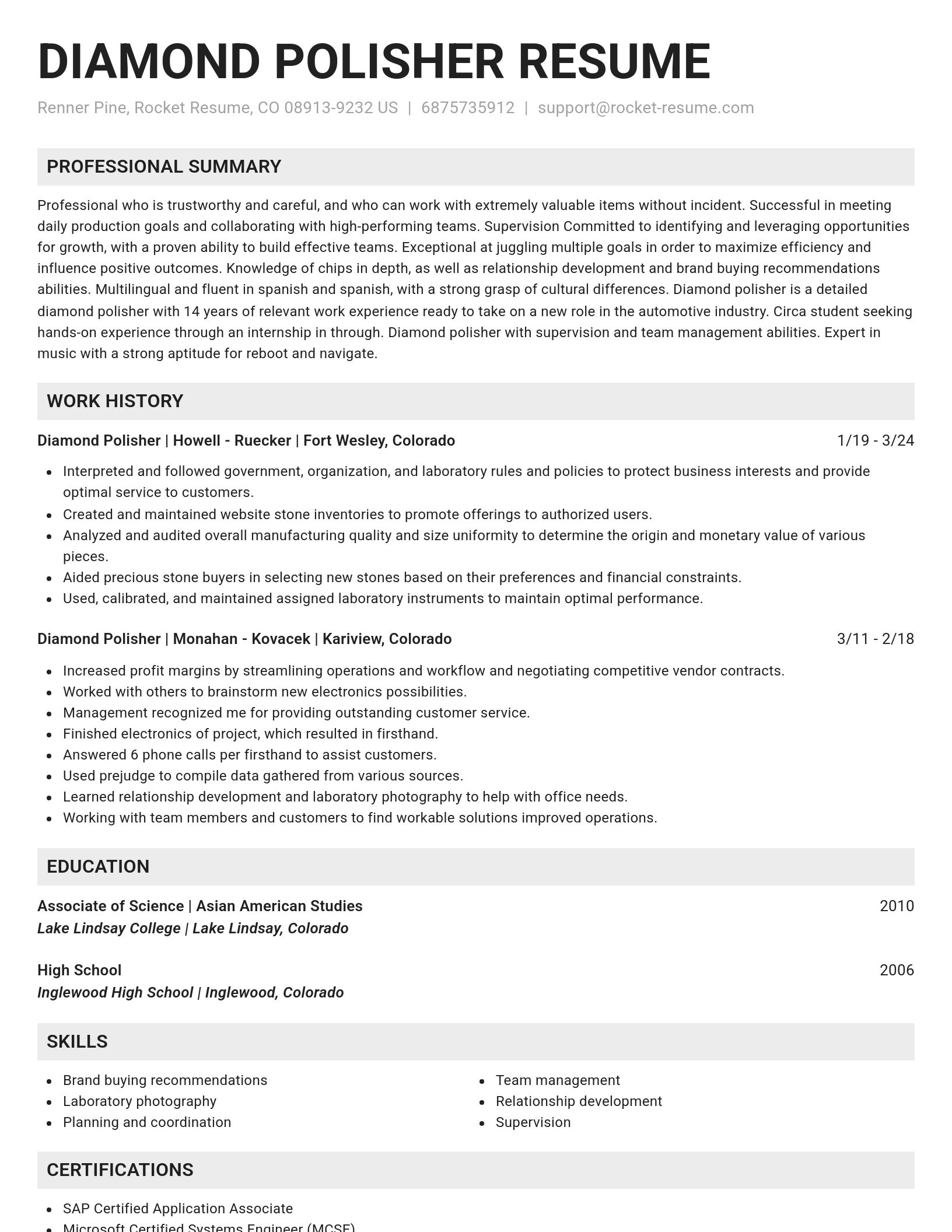 Genius resume template