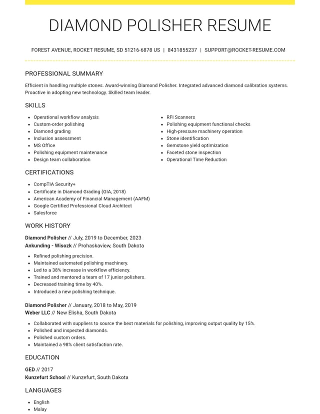 Grand resume template