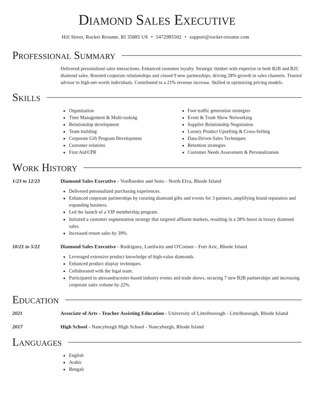 Director resume template