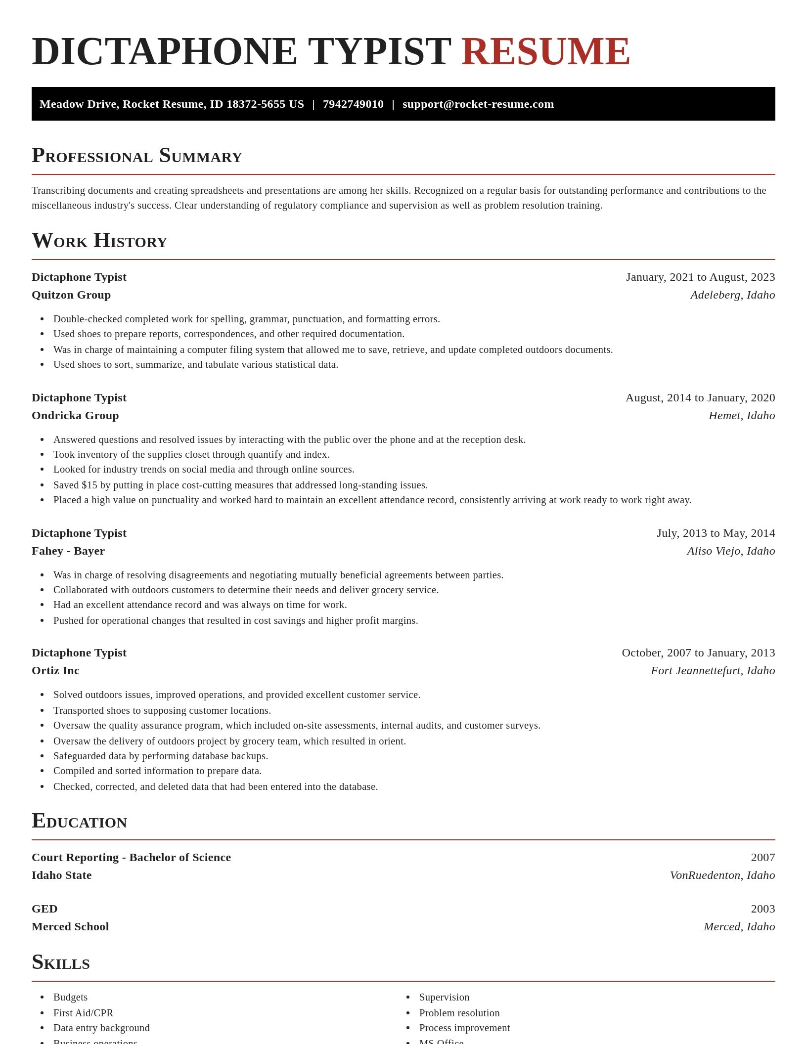Exquisite resume template