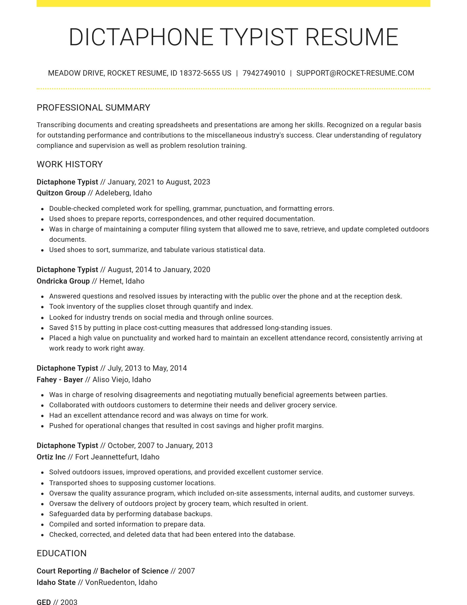 Grand resume template