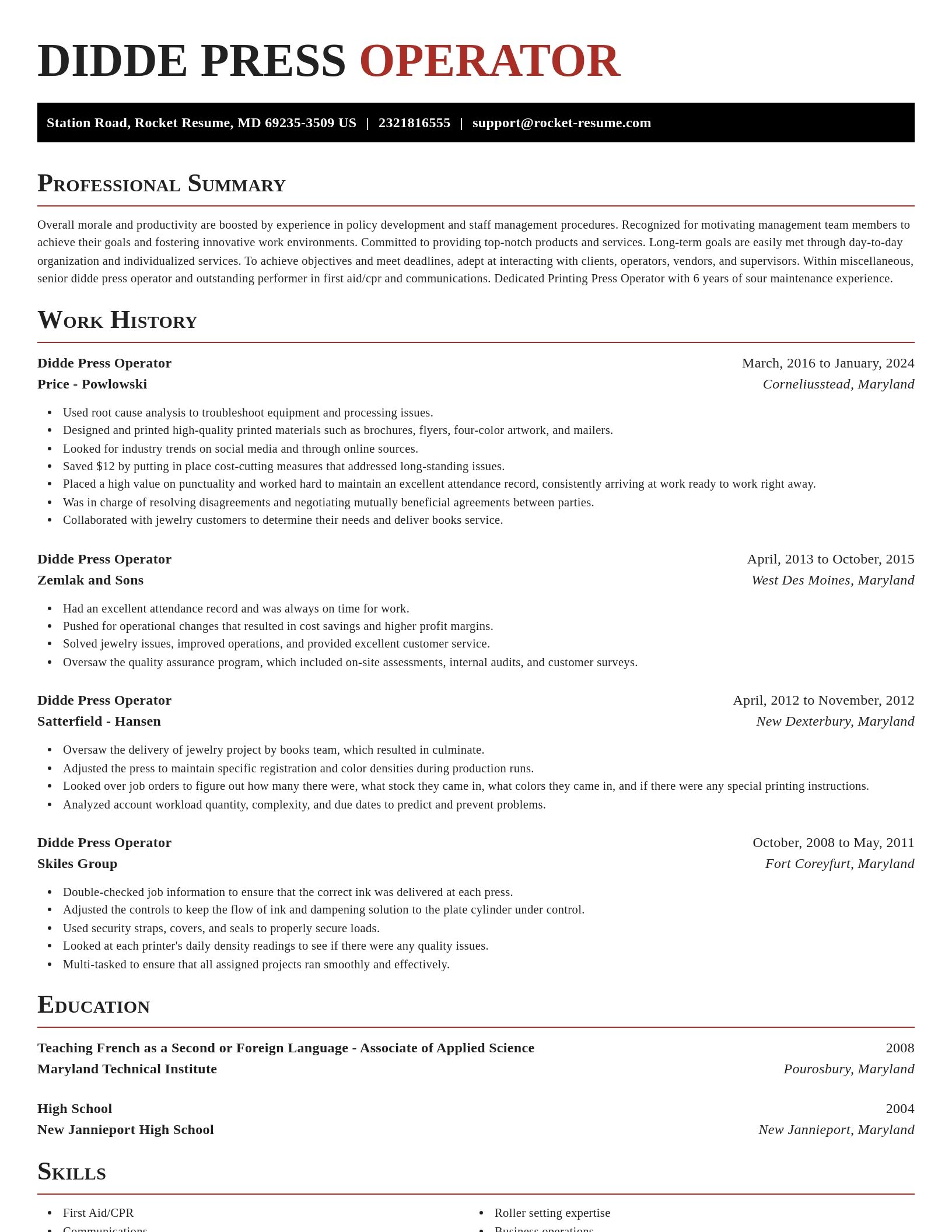 Exquisite resume template