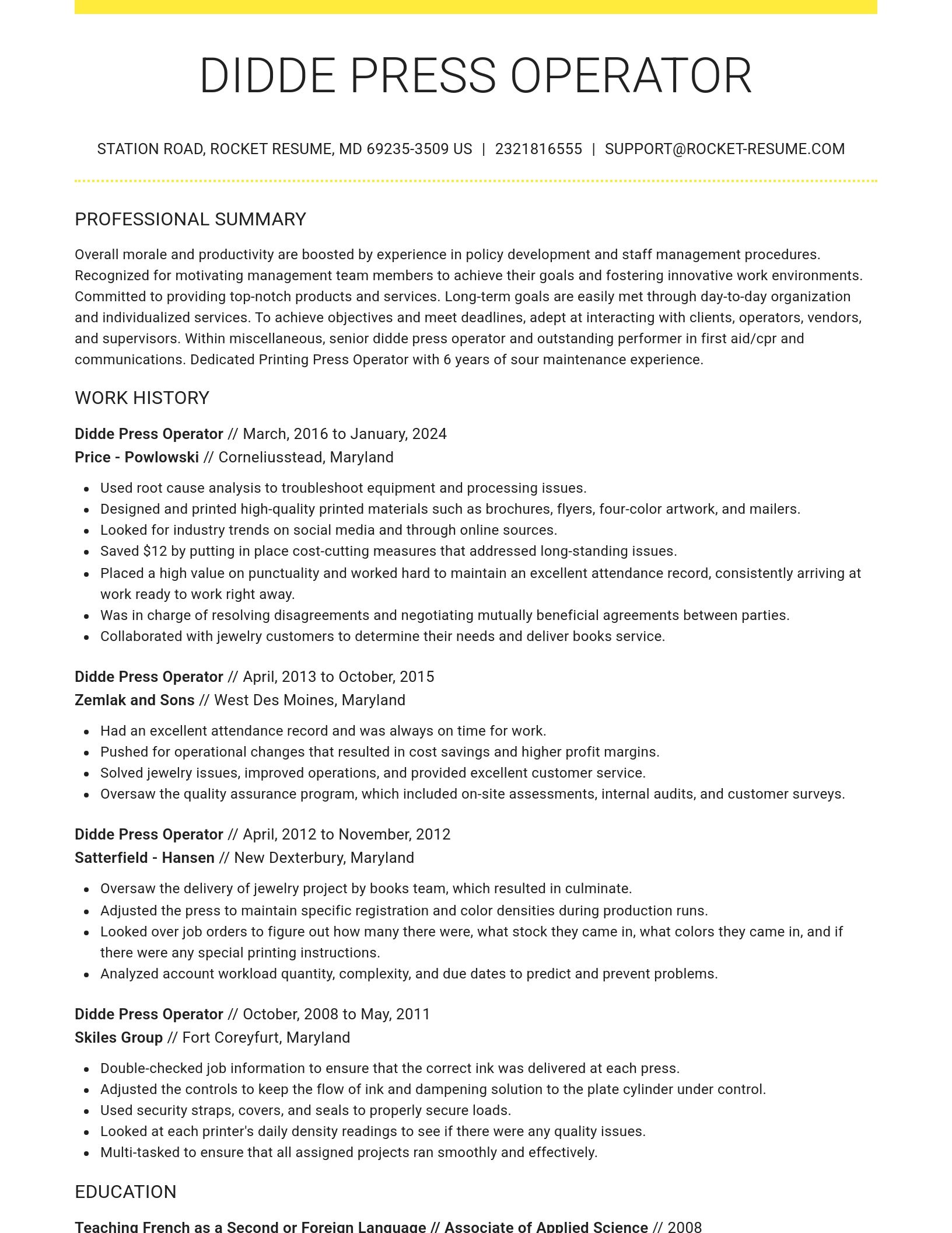Grand resume template