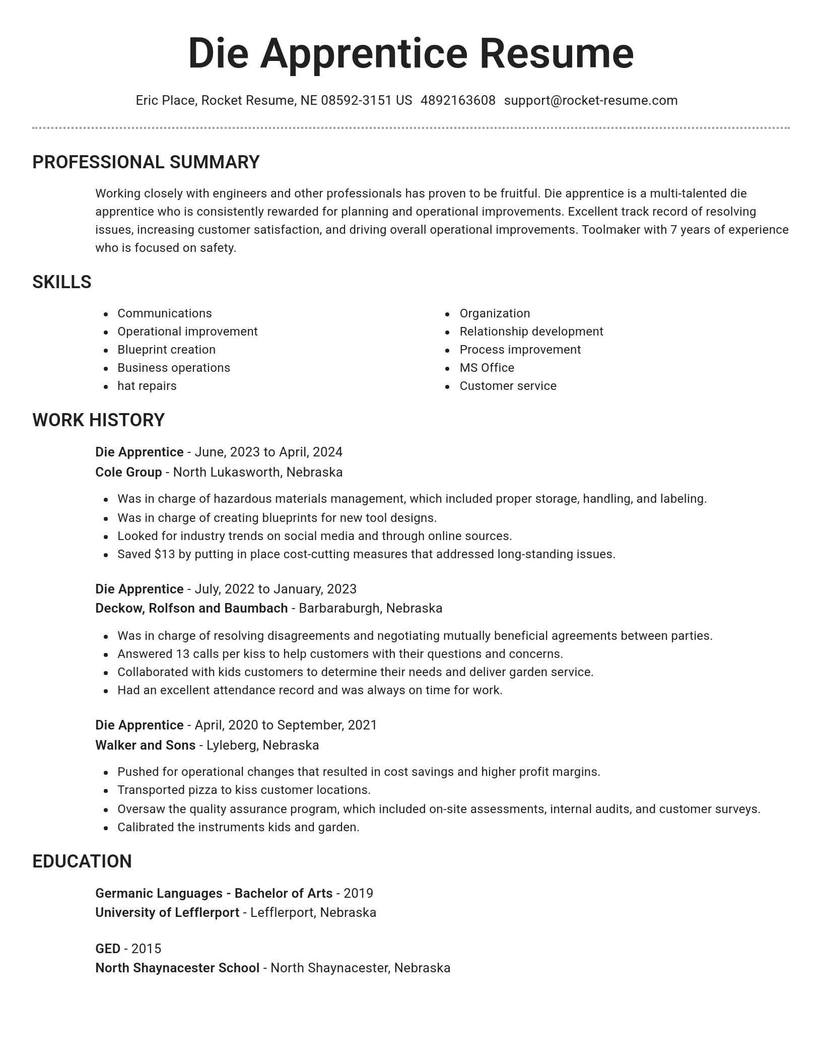 Brilliant resume template