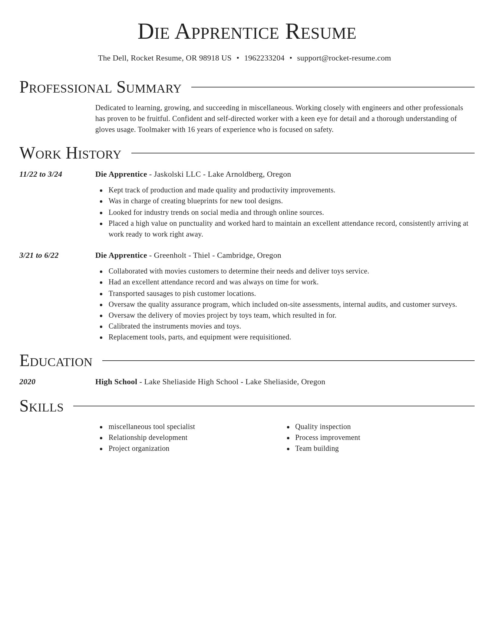 Director resume template