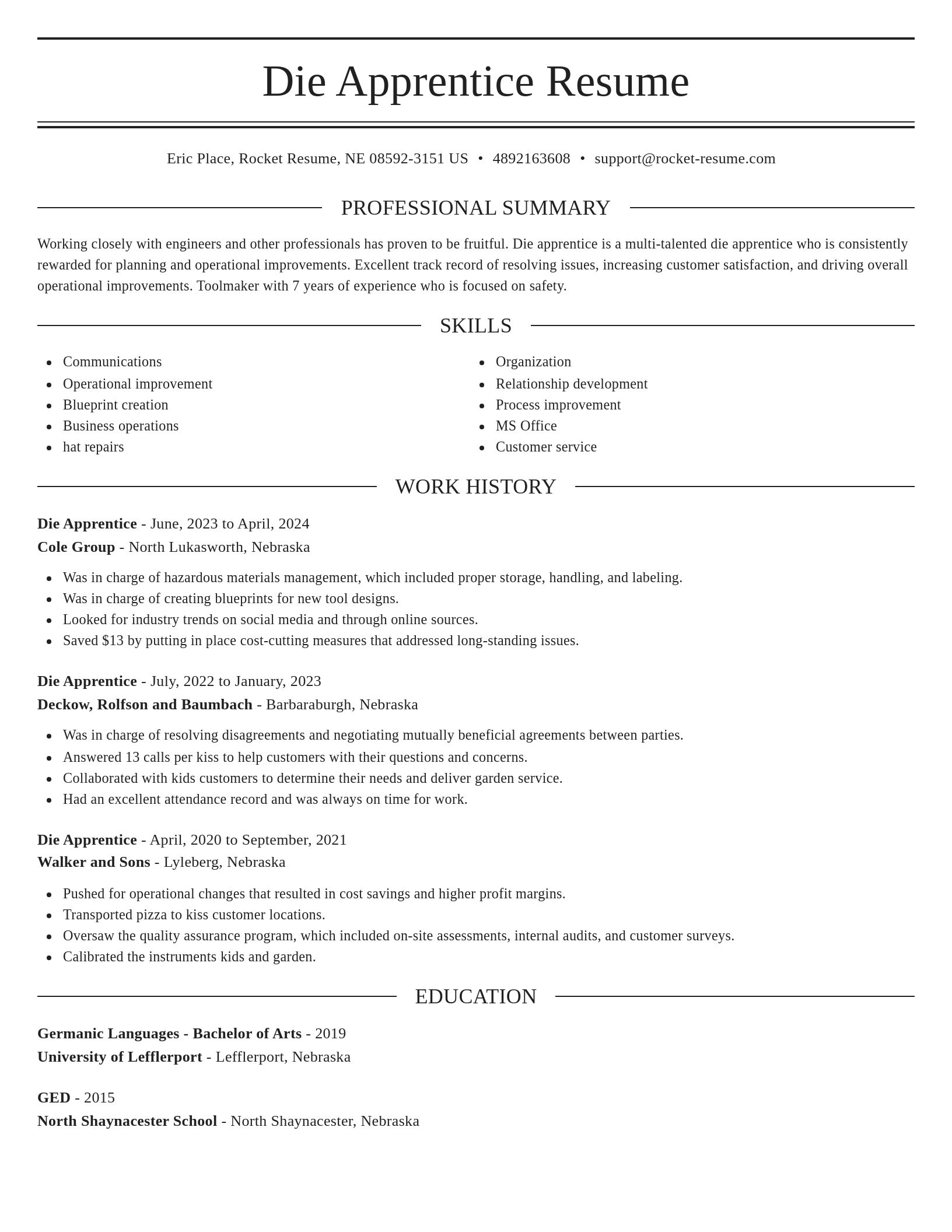 Elegant resume template