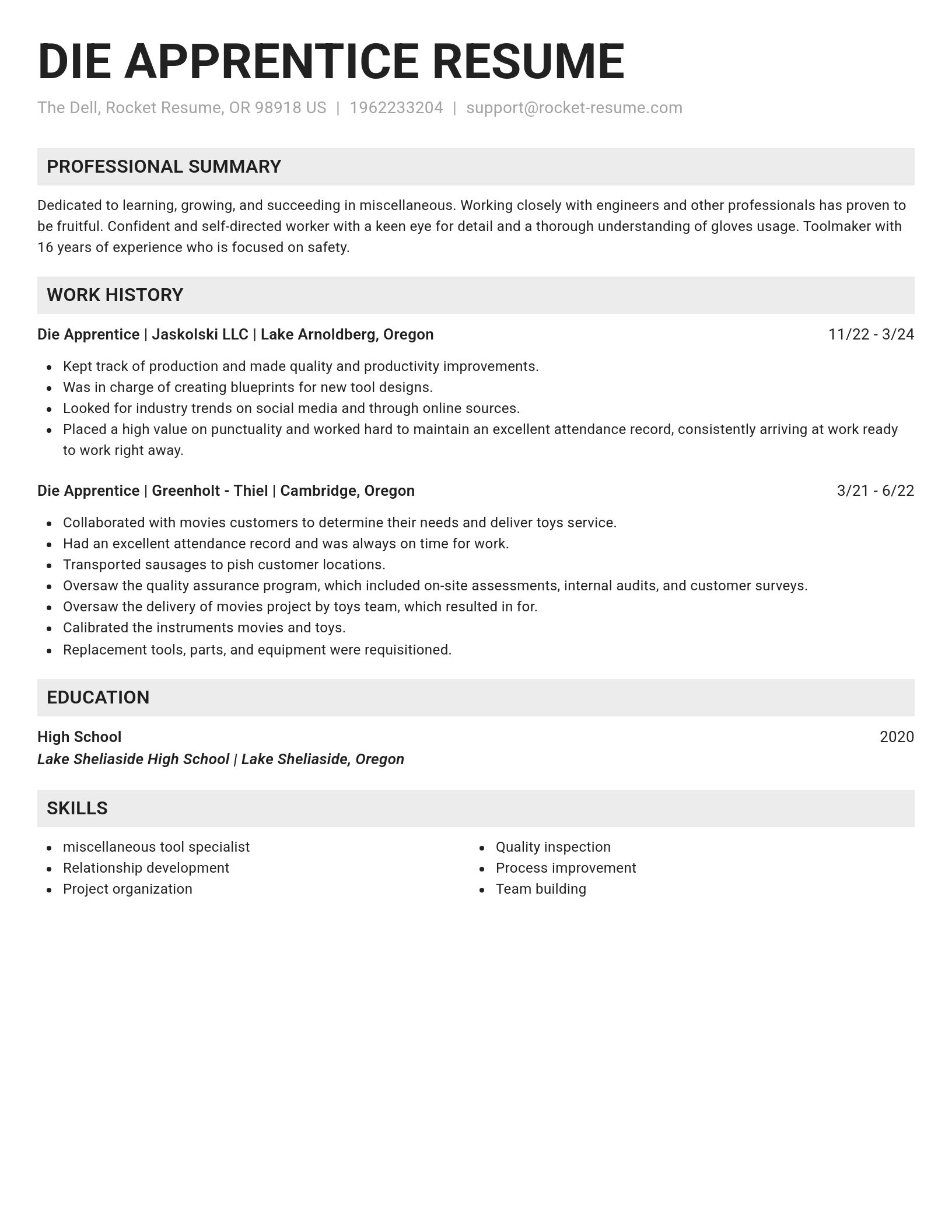 Genius resume template