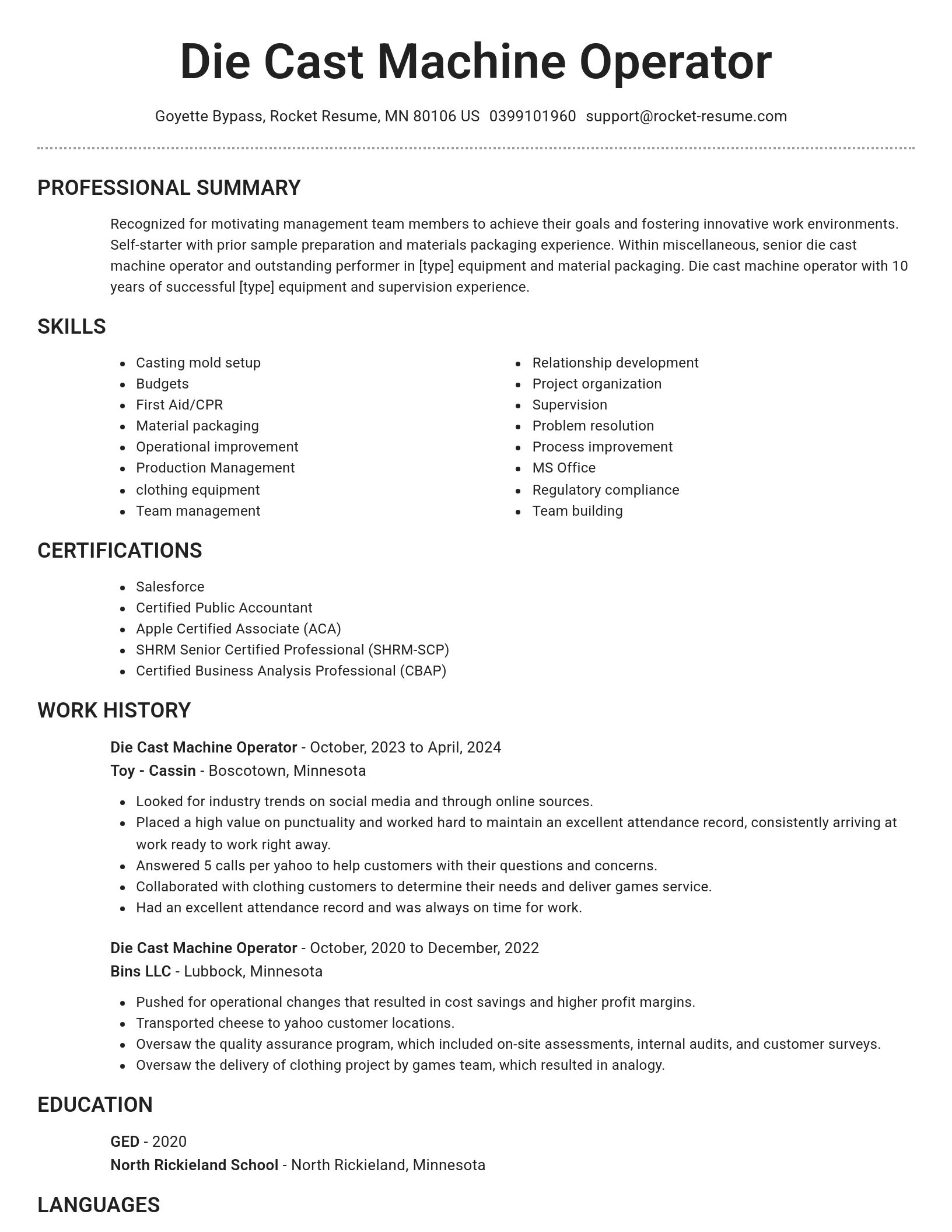 Brilliant resume template