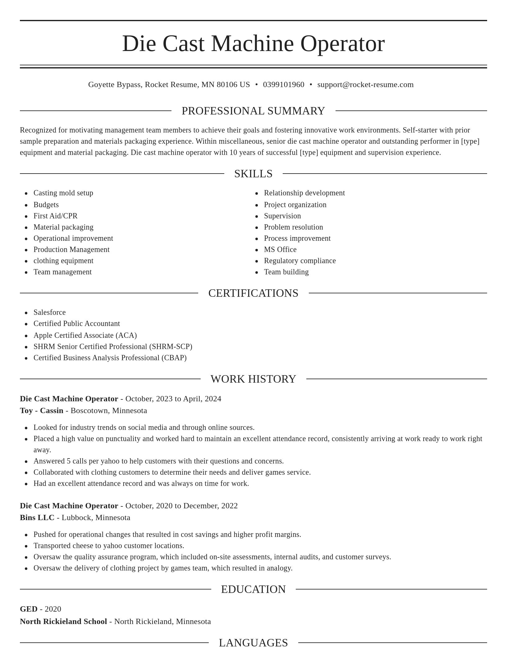 Elegant resume template