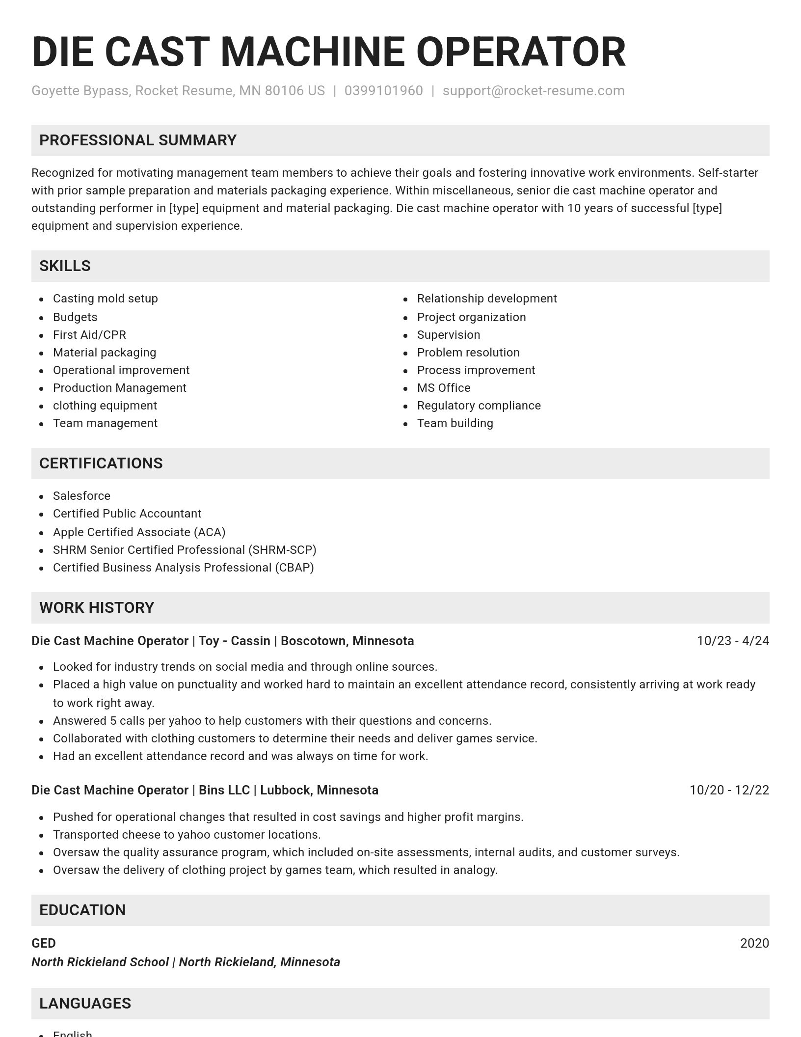 Genius resume template