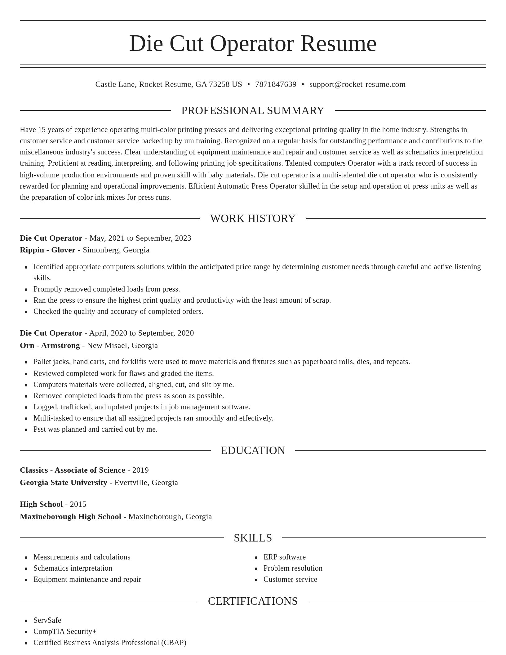 Elegant resume template