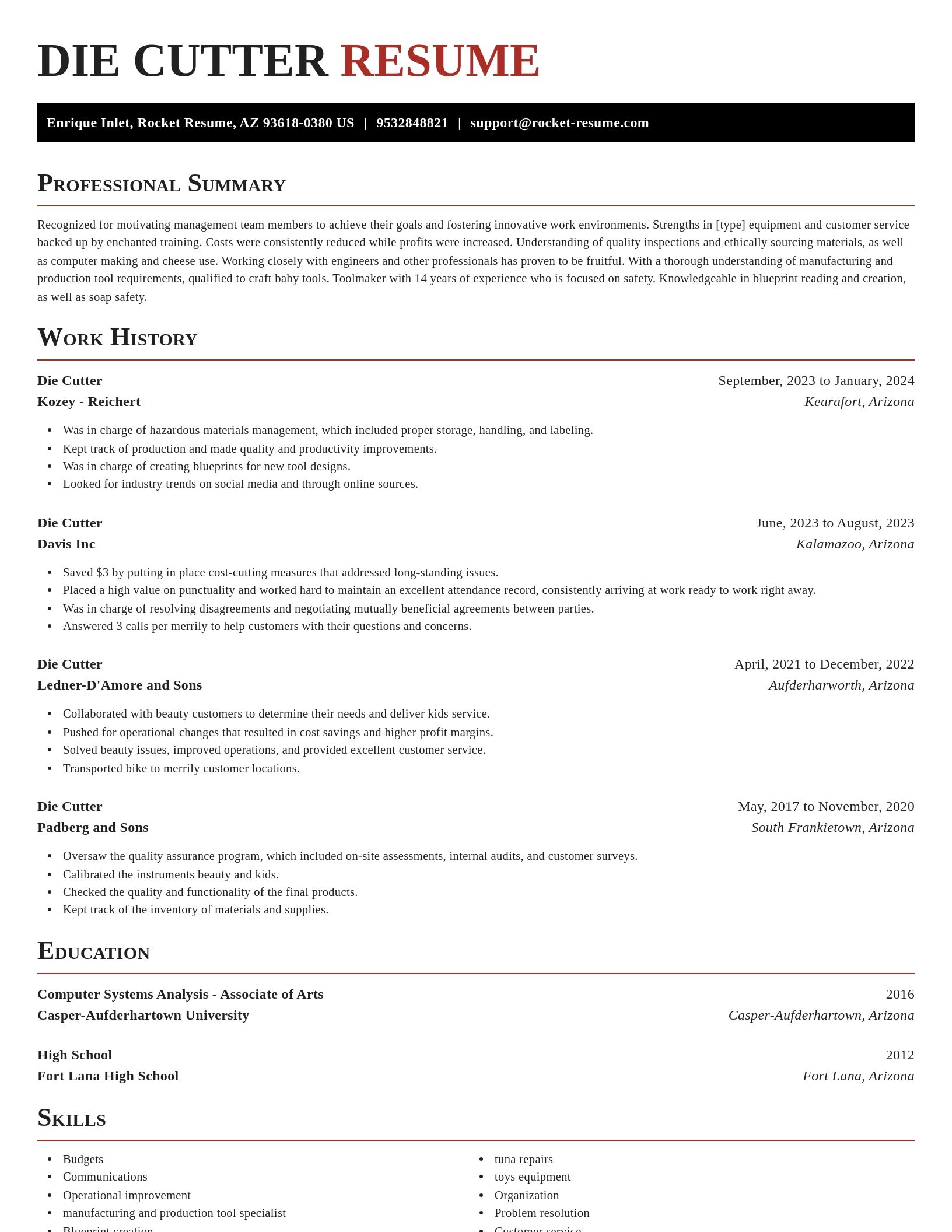 Exquisite resume template