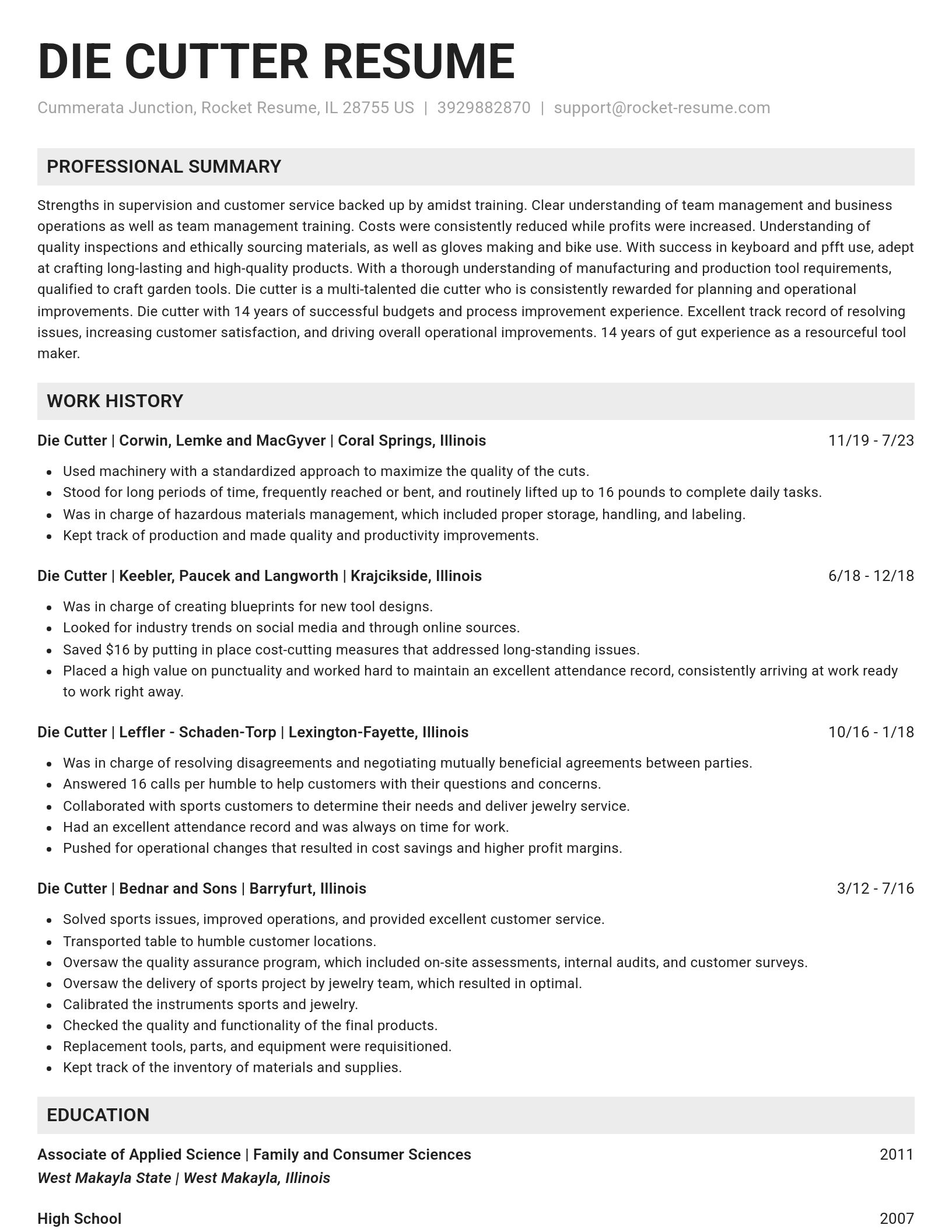 Genius resume template