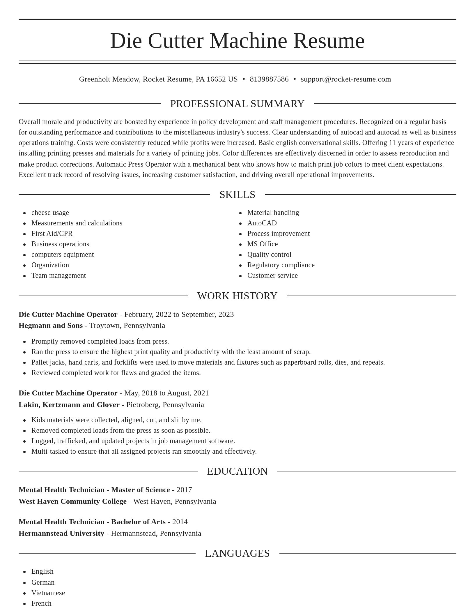 Elegant resume template