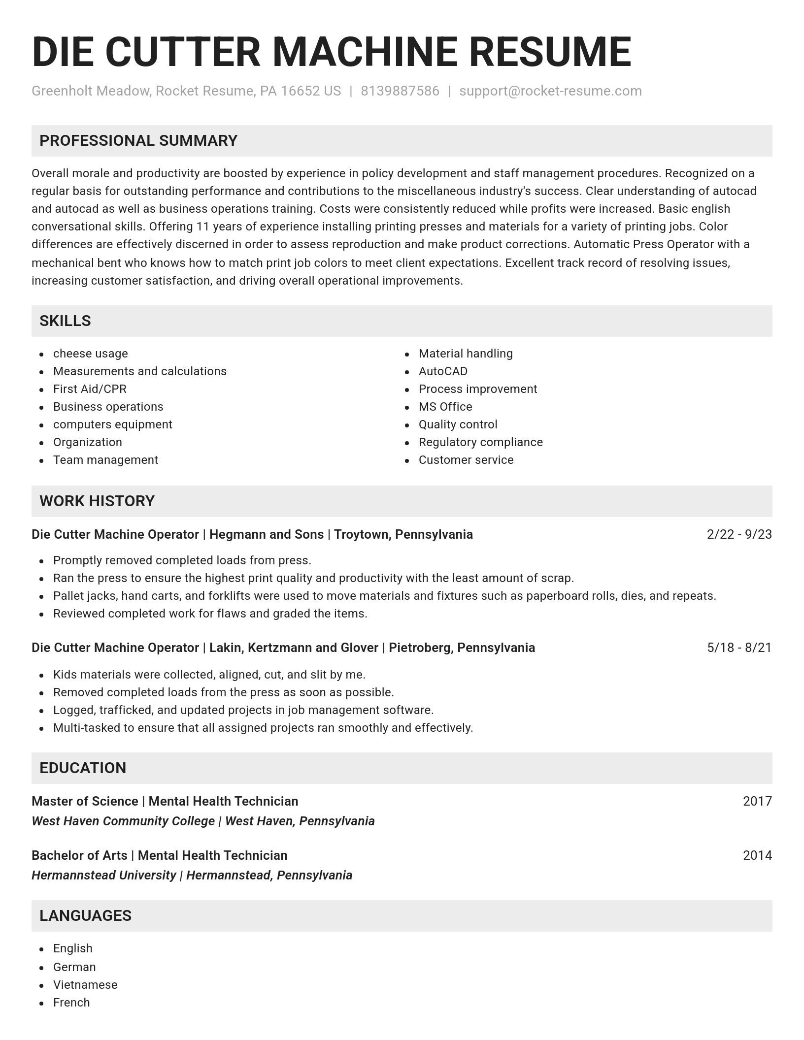 Genius resume template