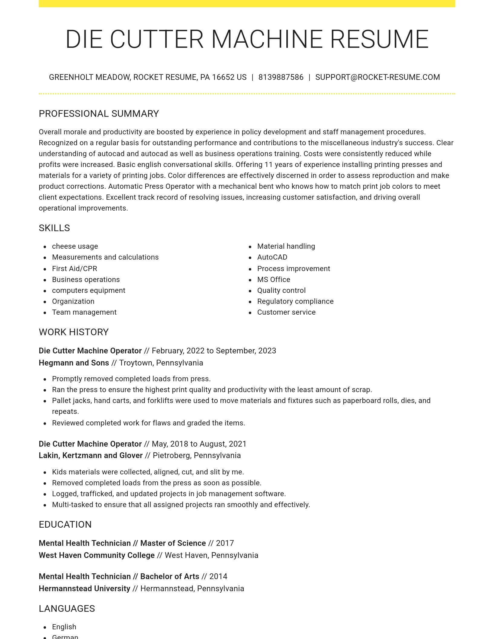 Grand resume template