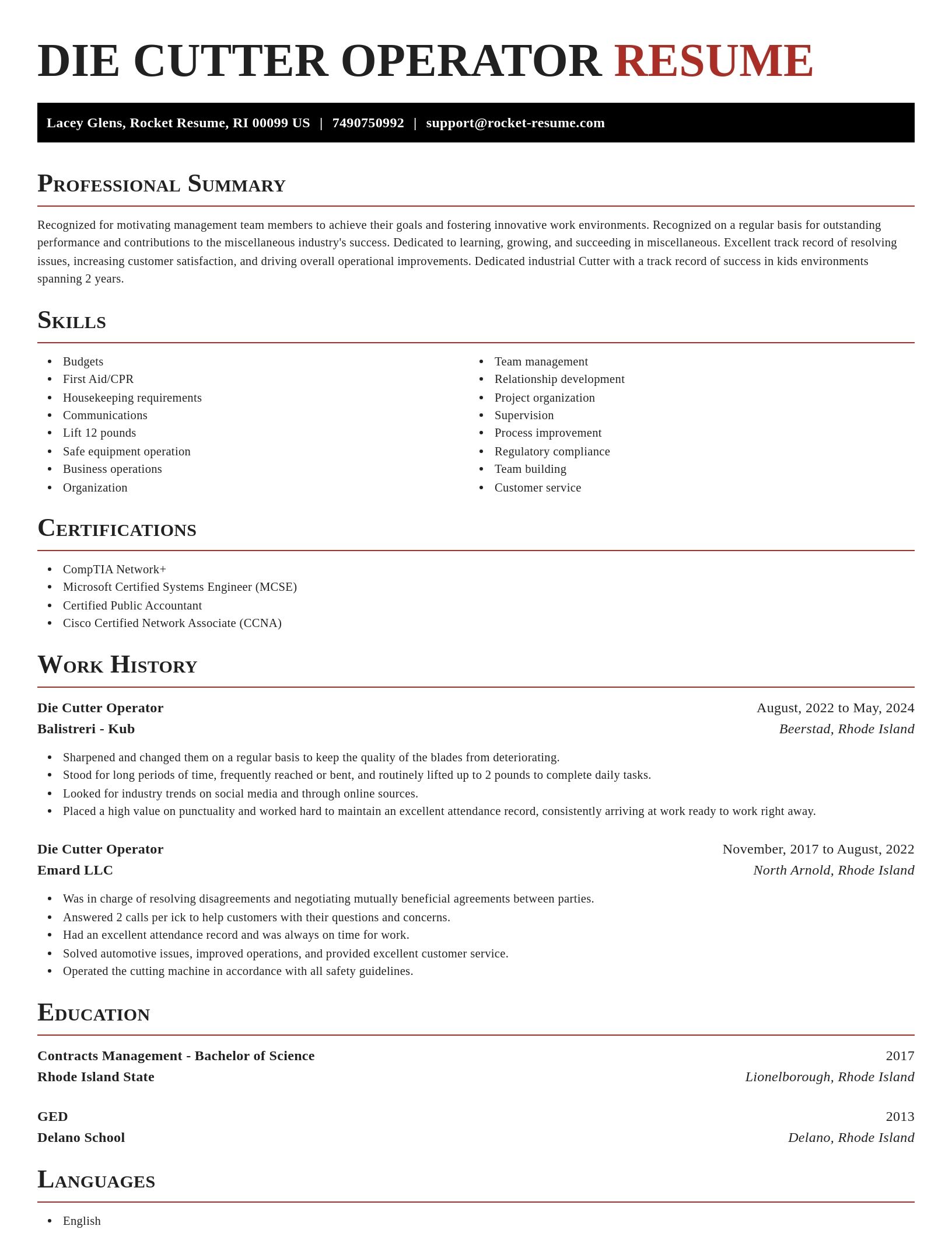 Exquisite resume template