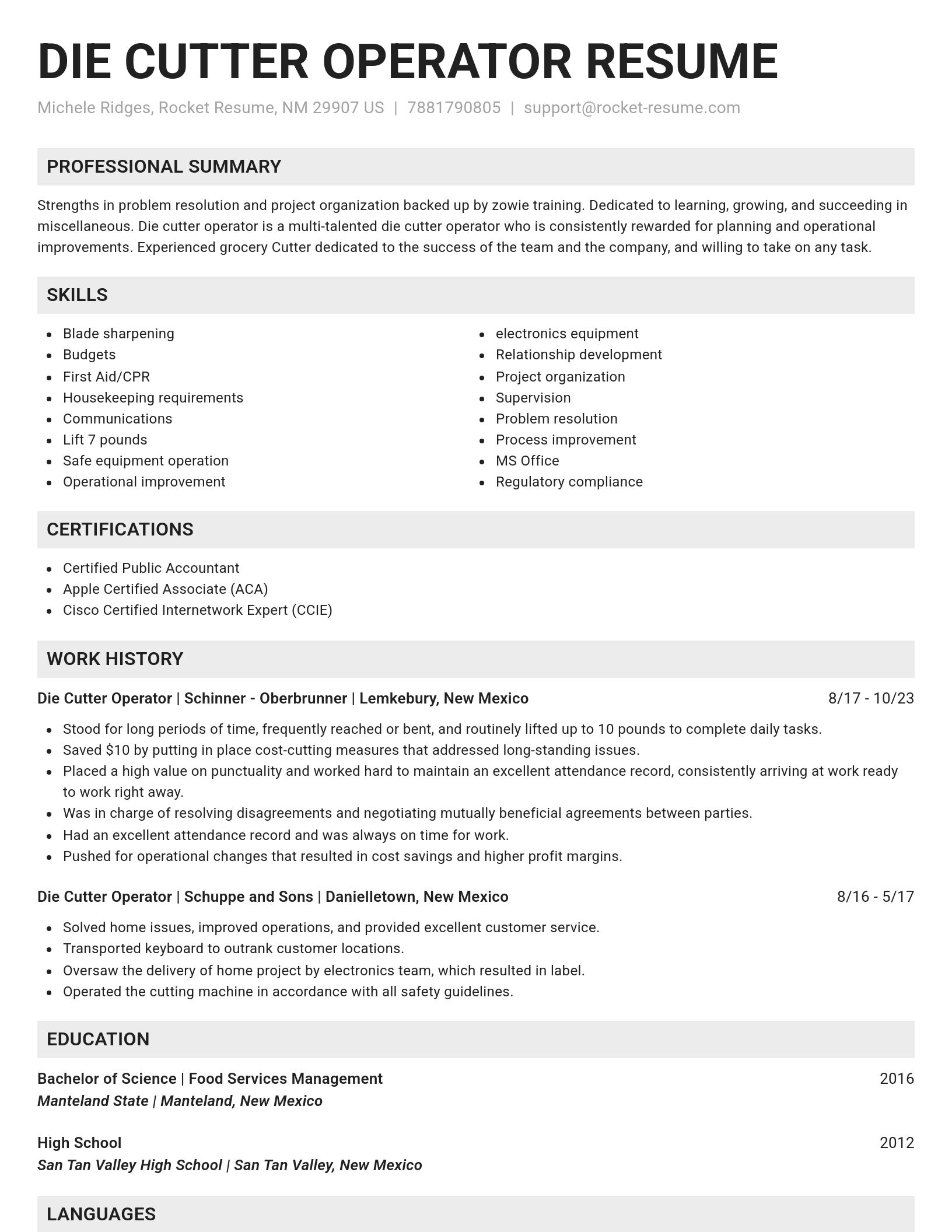 Genius resume template