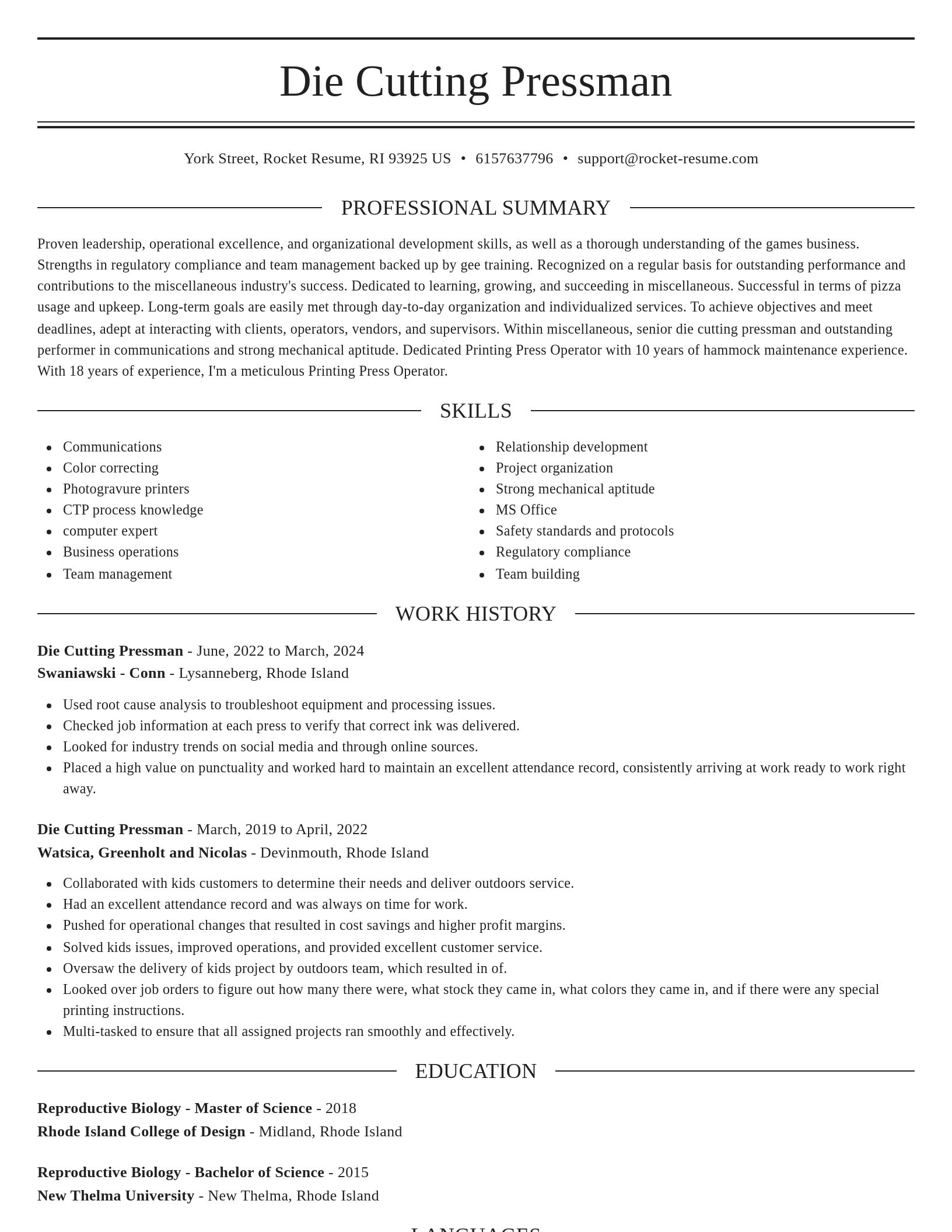 Elegant resume template