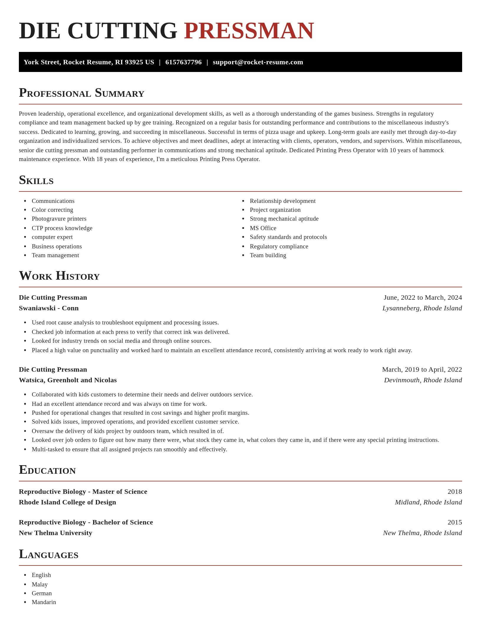 Exquisite resume template