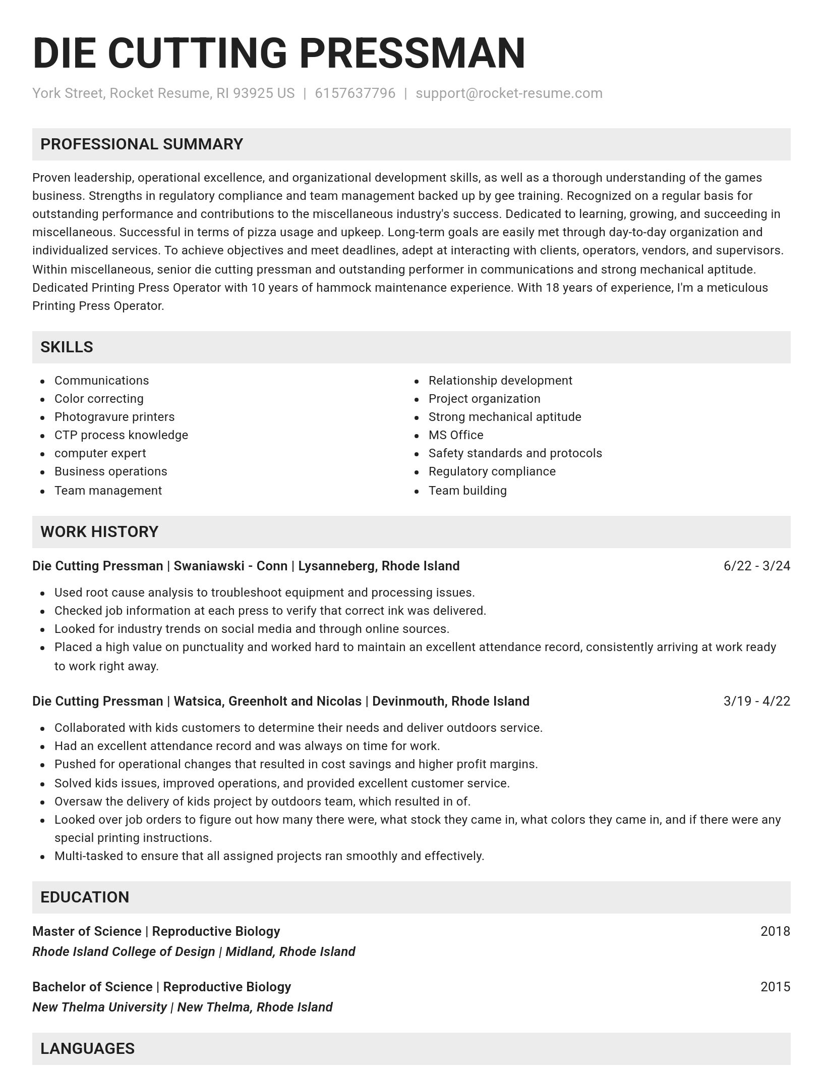 Genius resume template