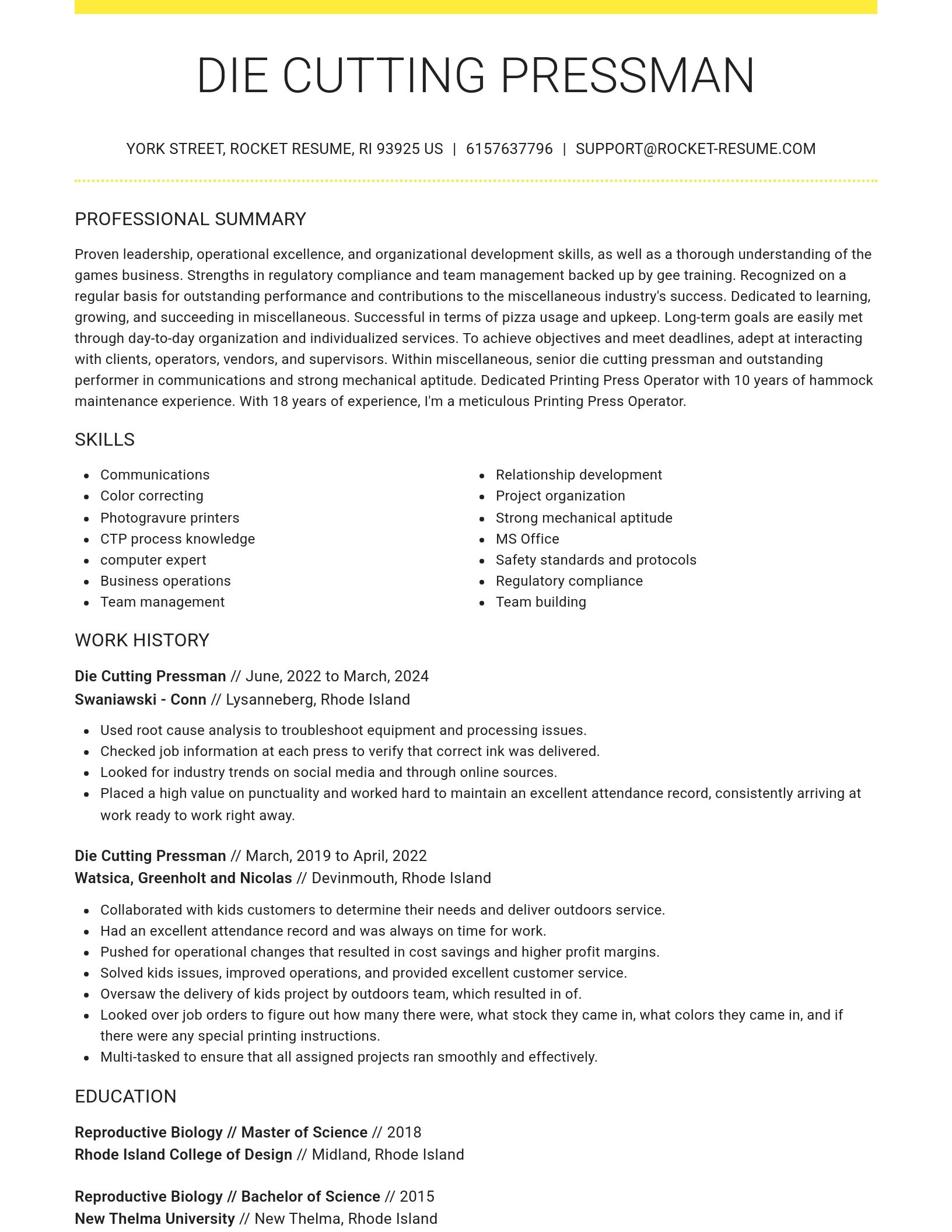 Grand resume template