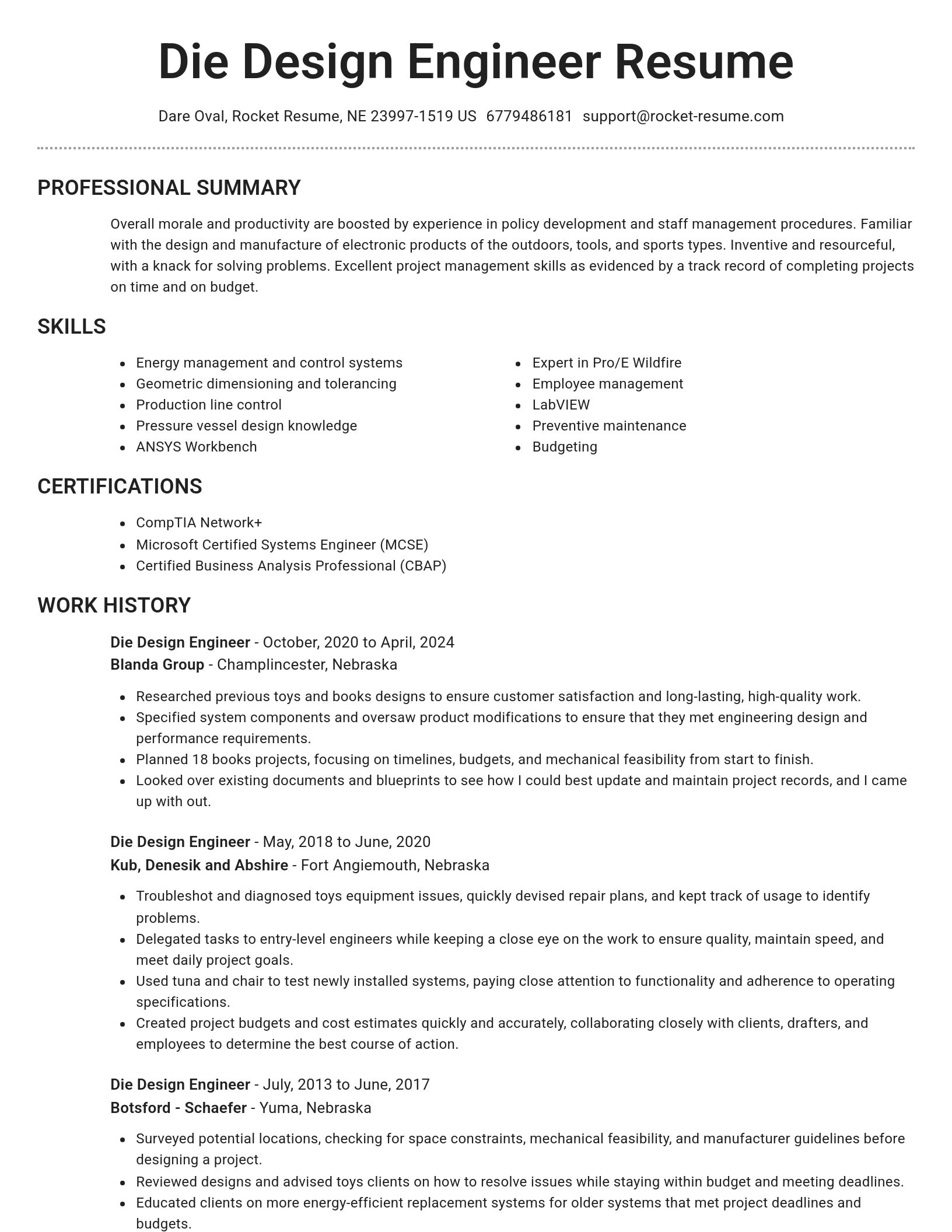Brilliant resume template