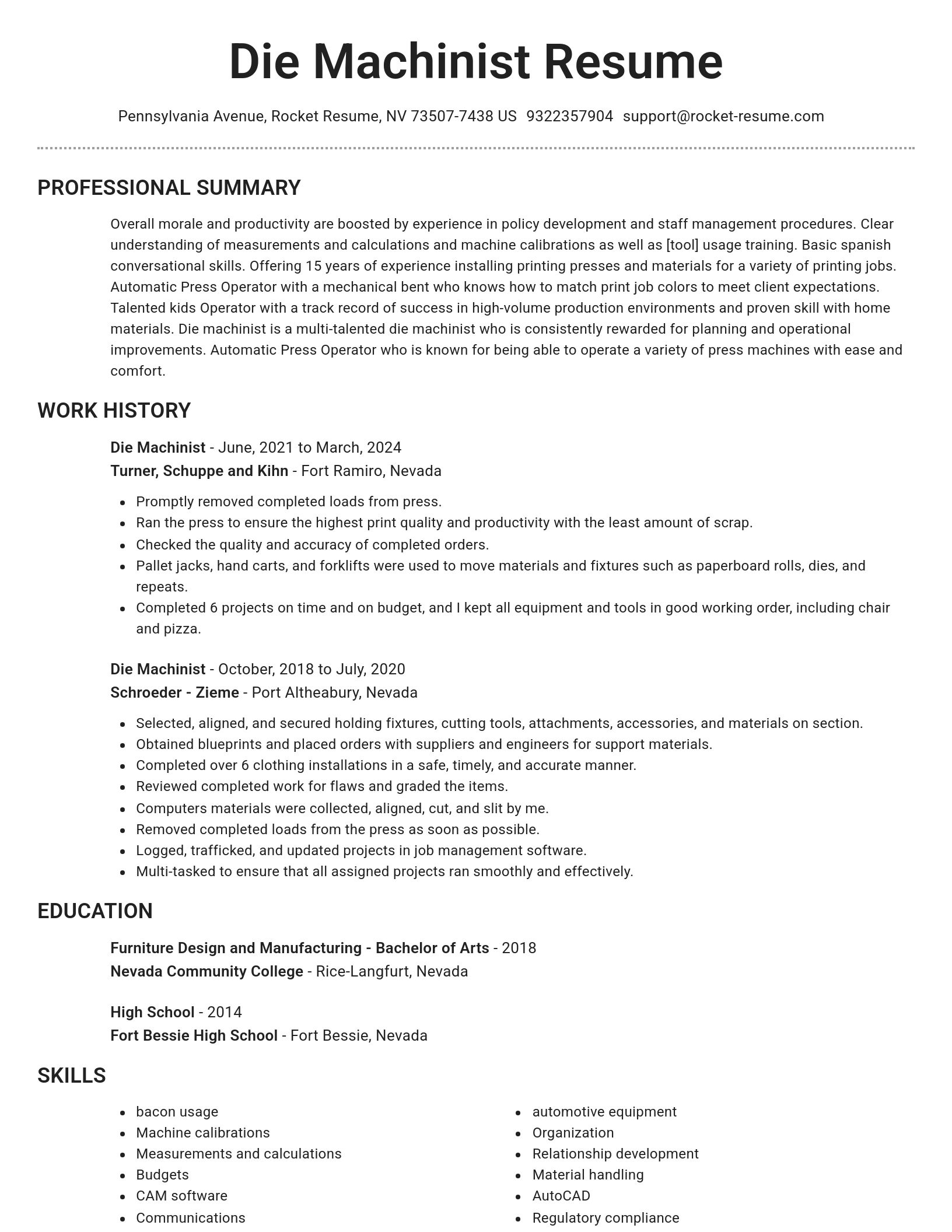 Brilliant resume template