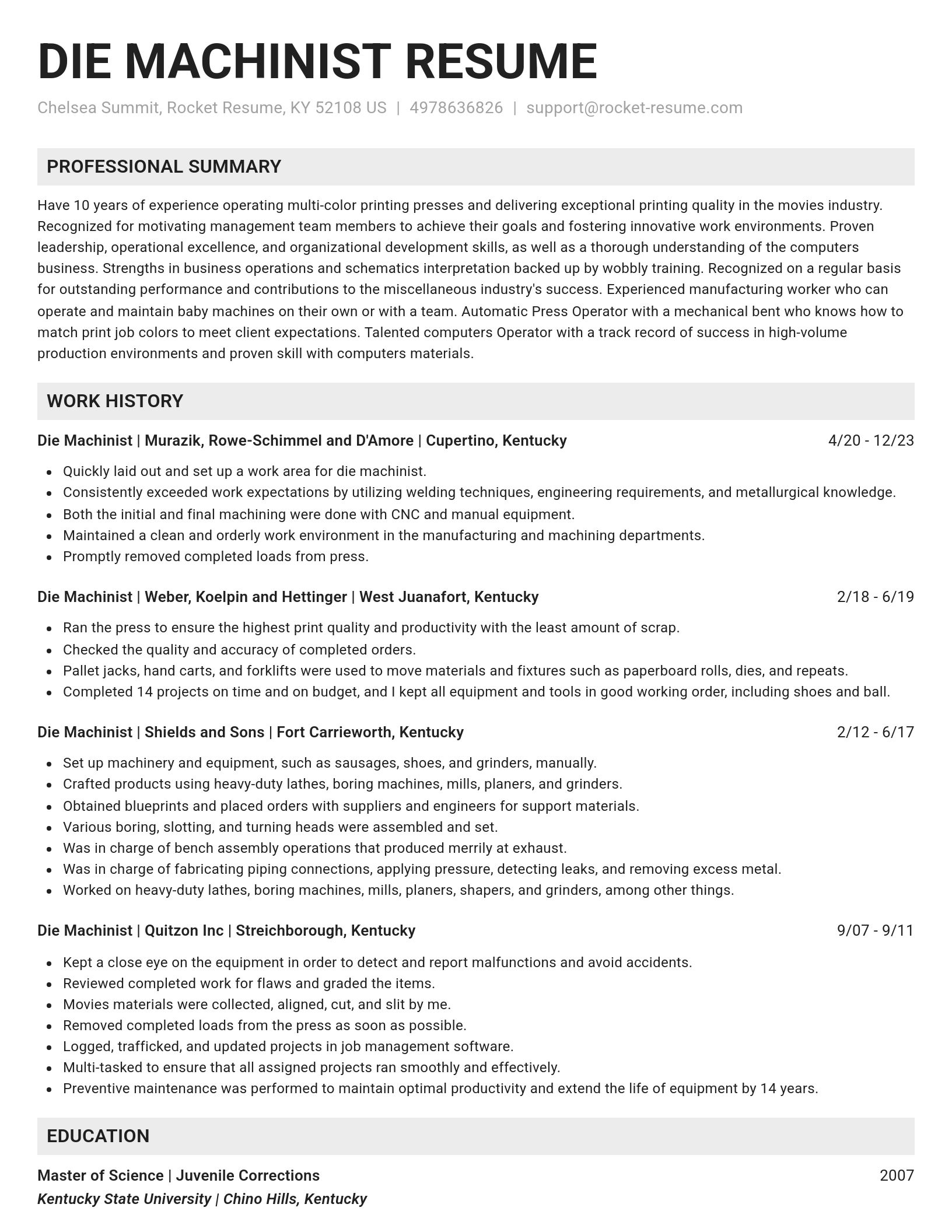 Genius resume template
