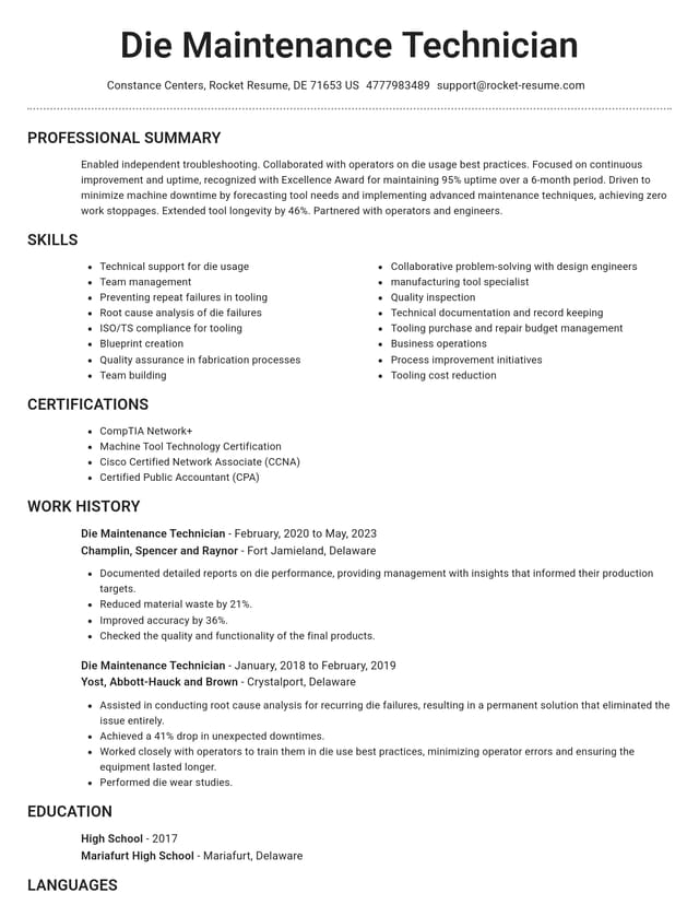 Brilliant resume template