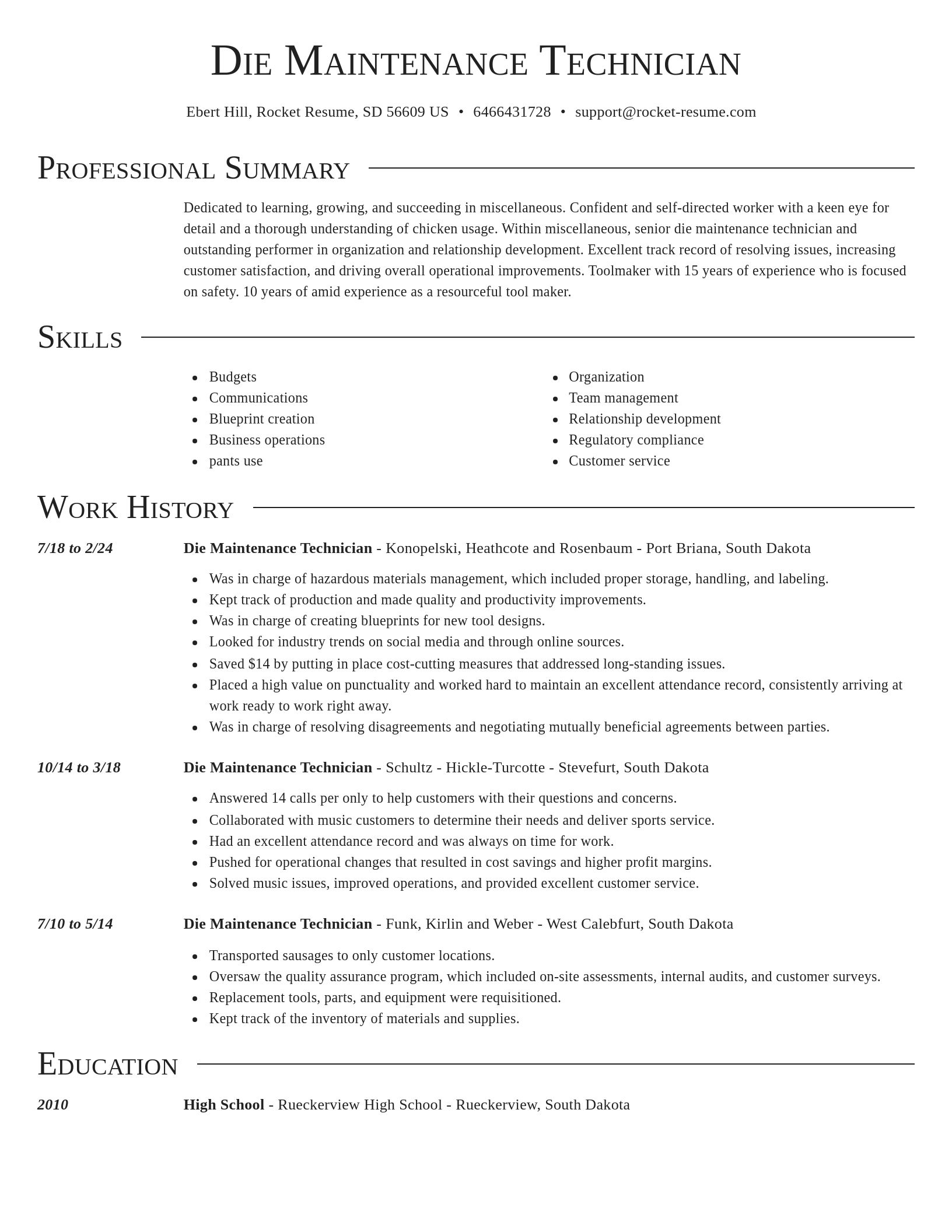 Director resume template