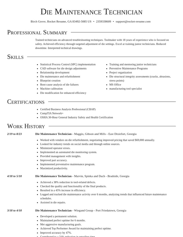 Director resume template