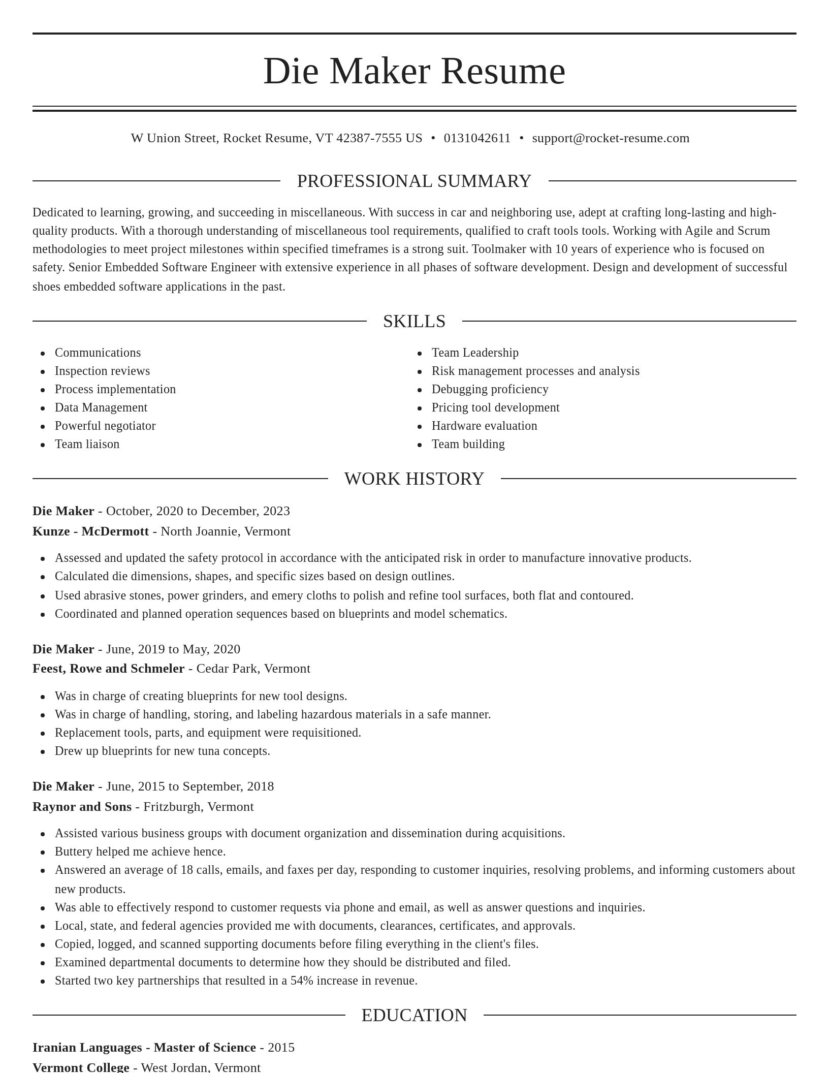 Elegant resume template