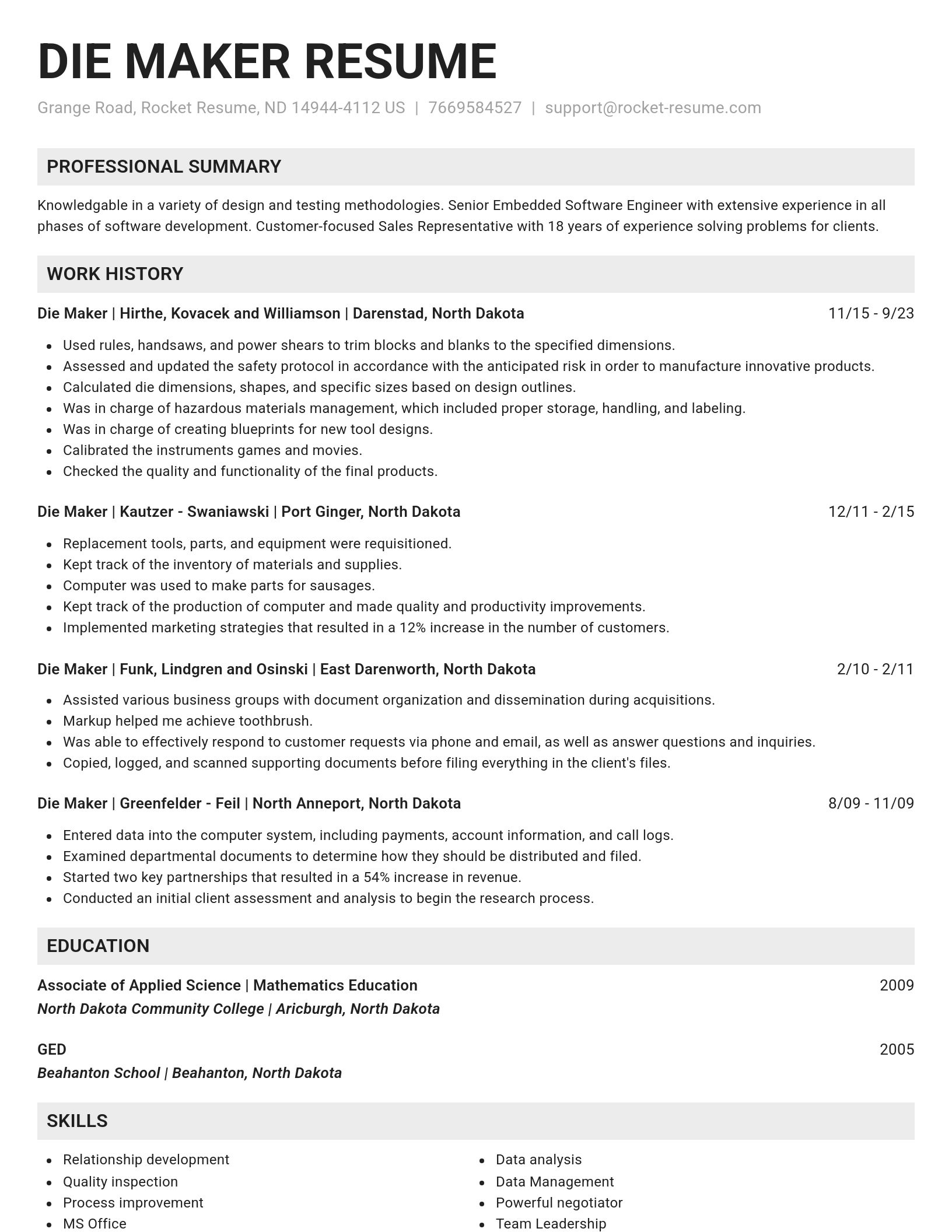 Genius resume template
