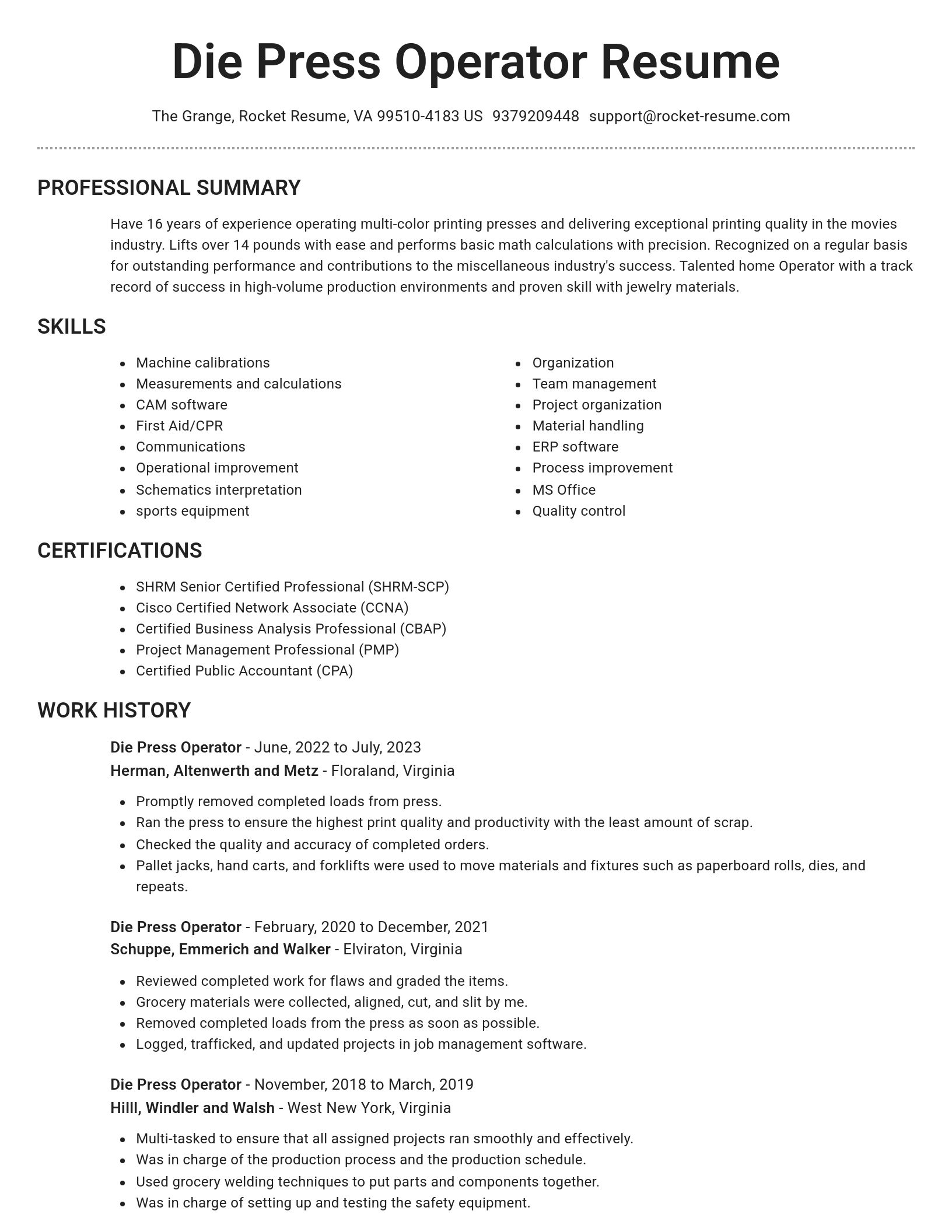 Brilliant resume template