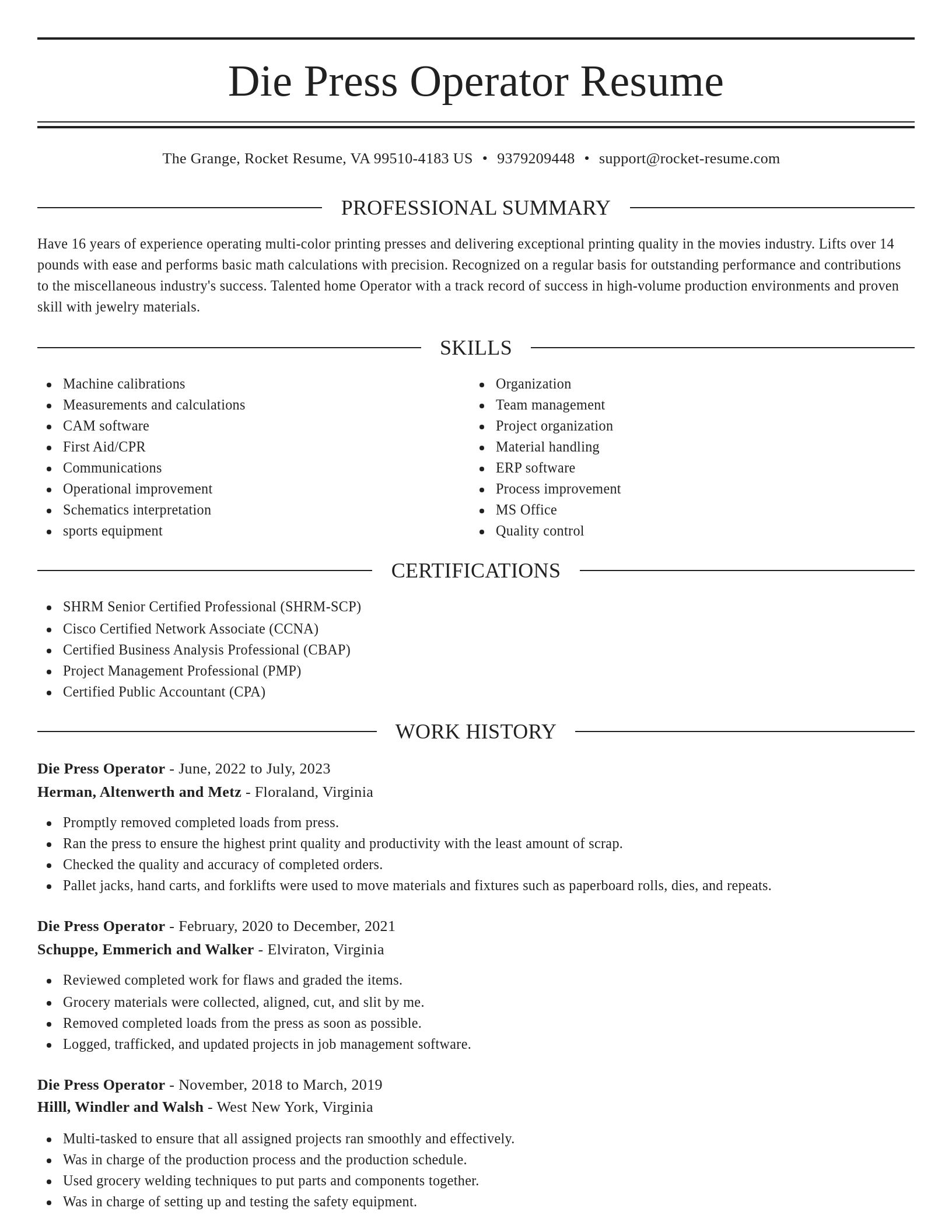 Elegant resume template
