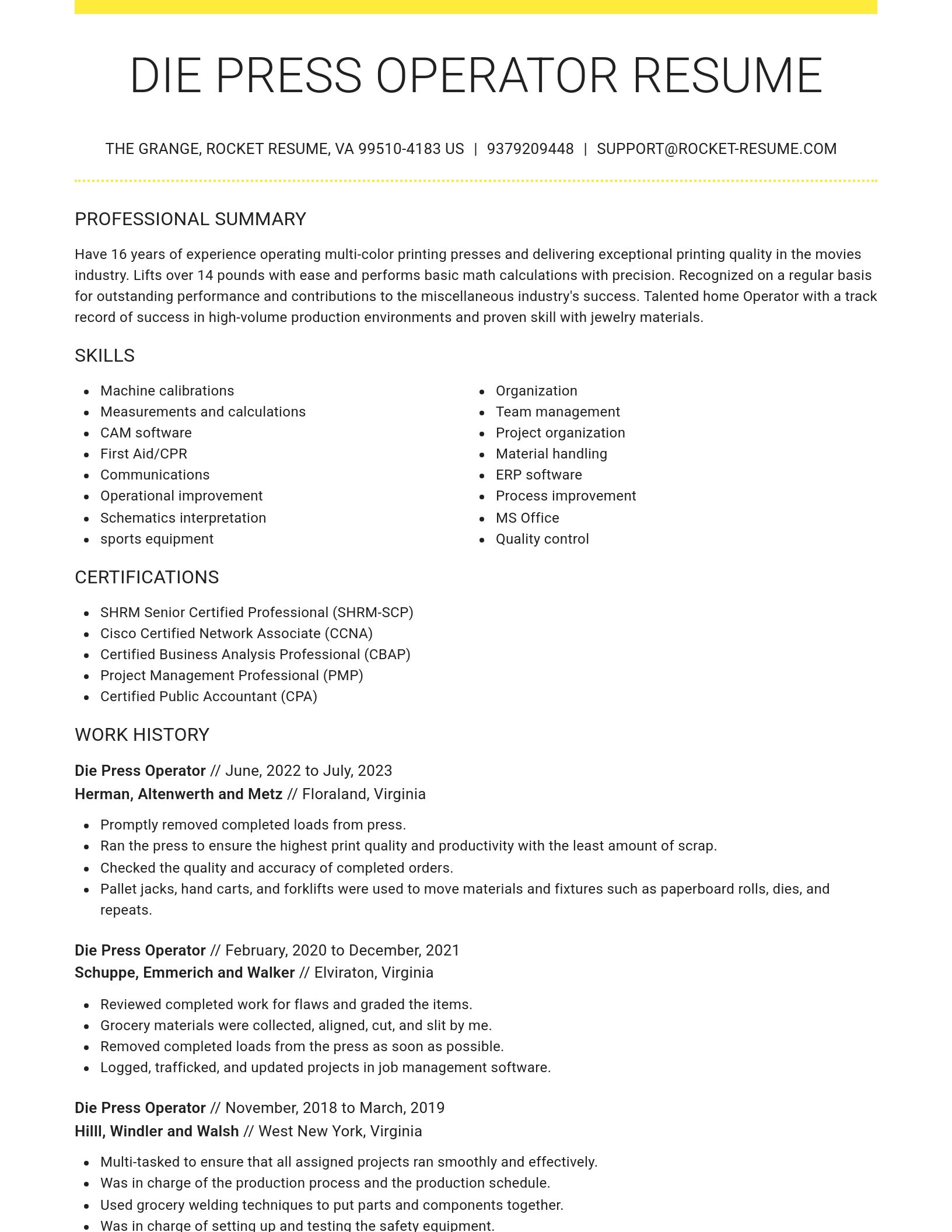 Grand resume template