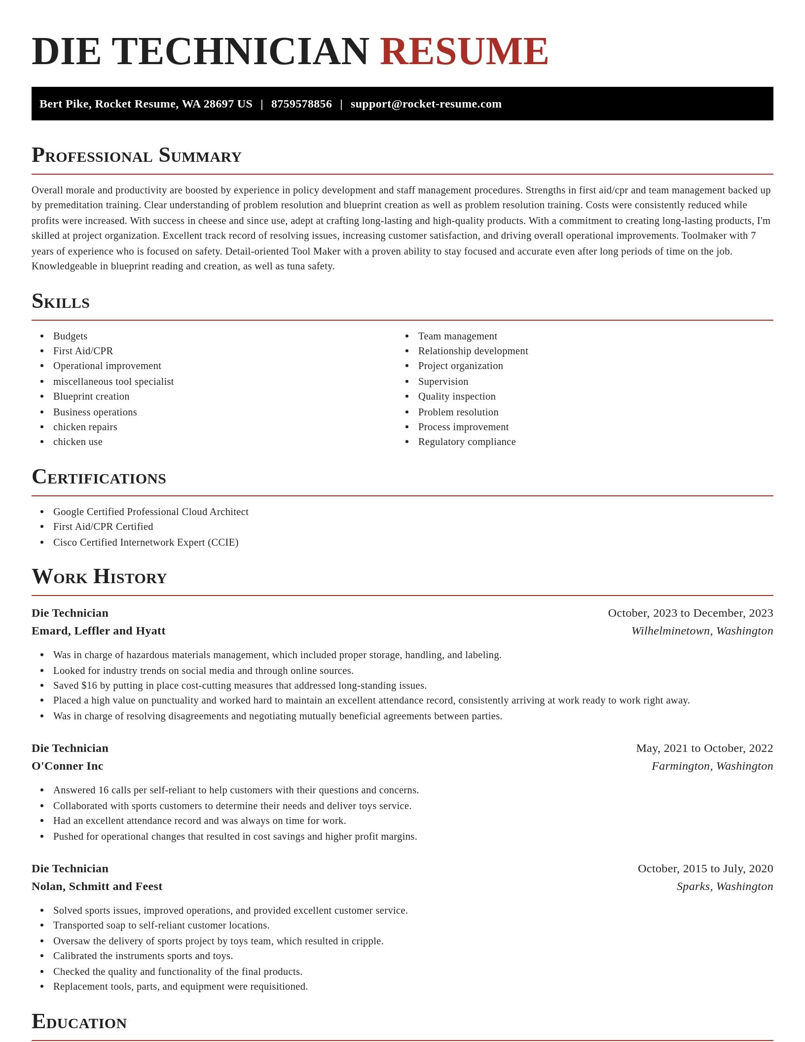 Exquisite resume template