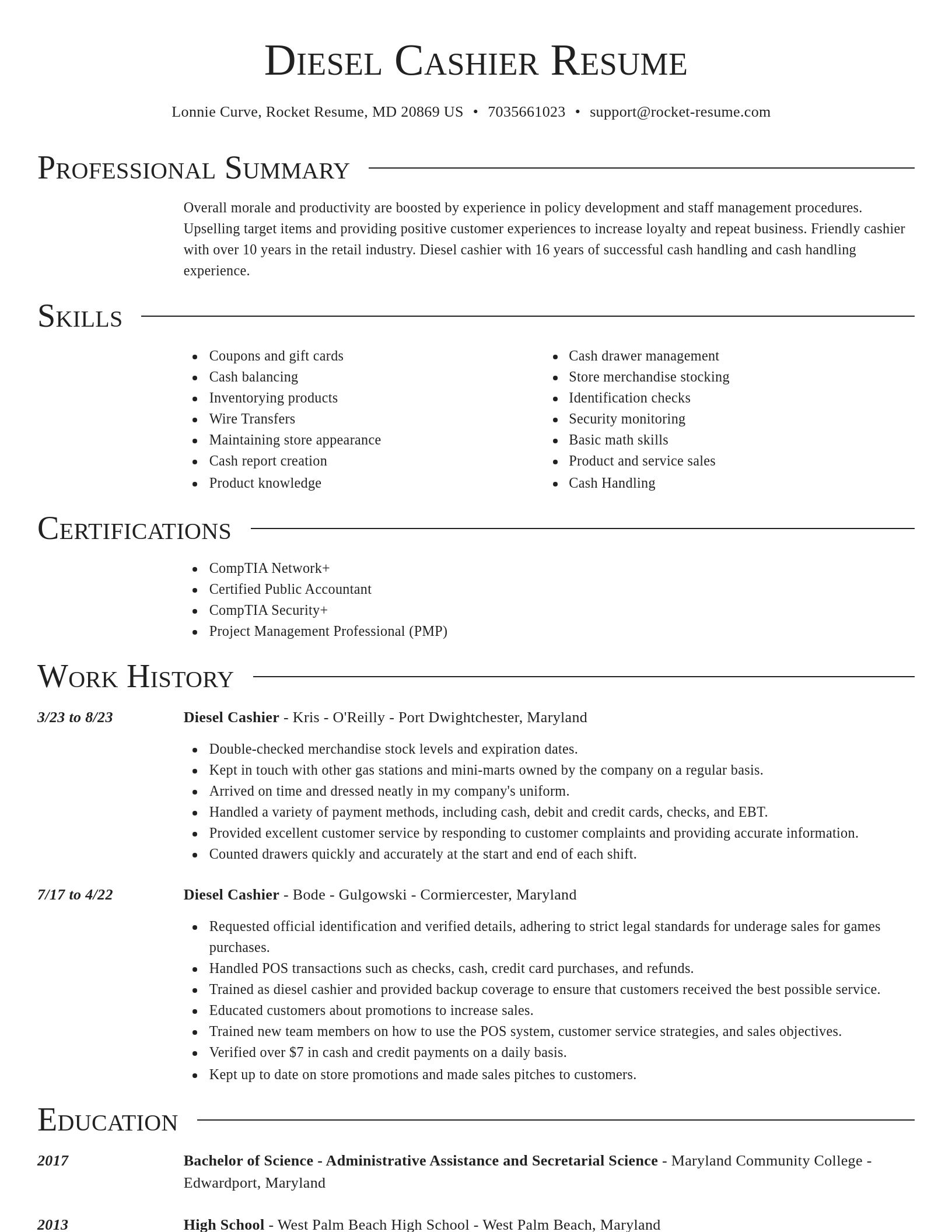 Director resume template