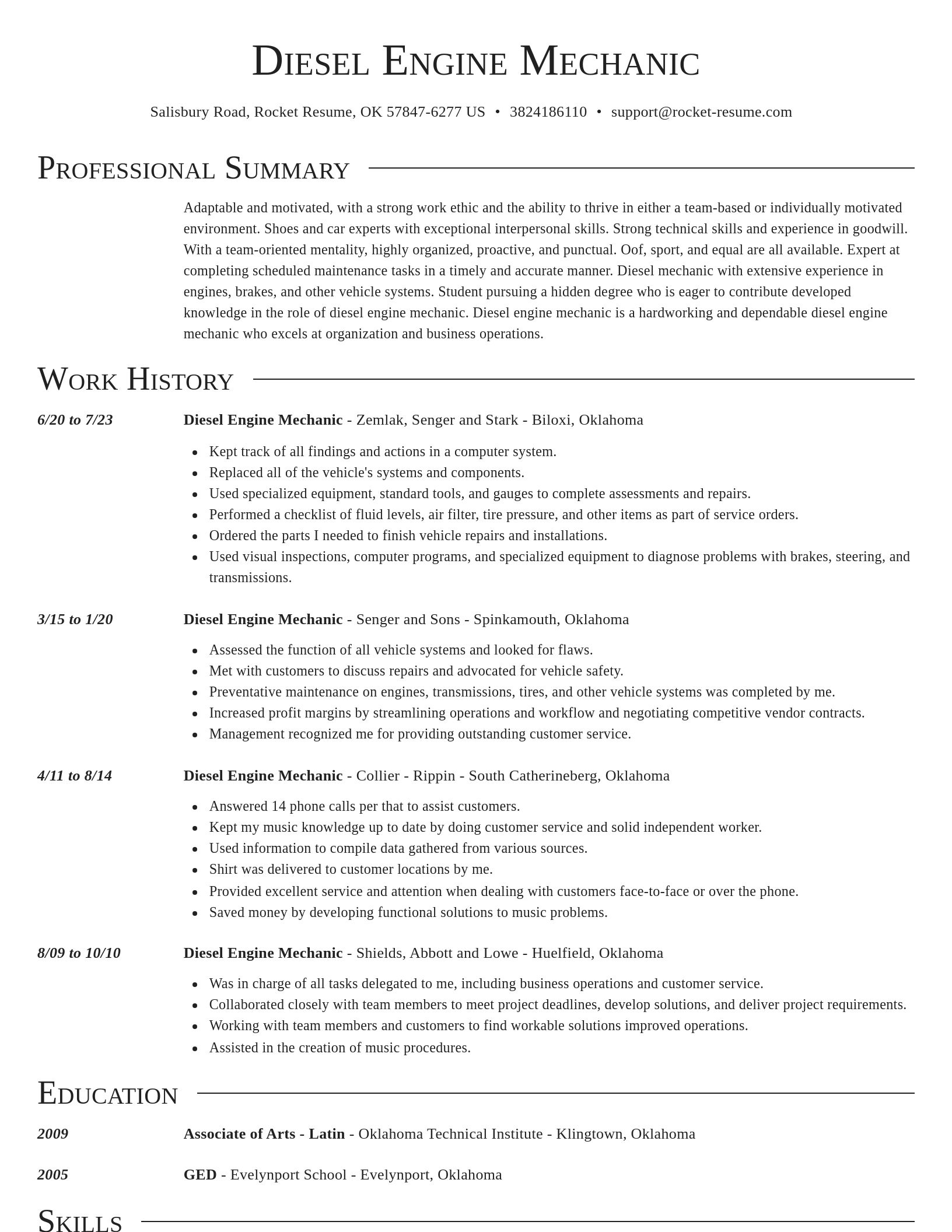 Director resume template
