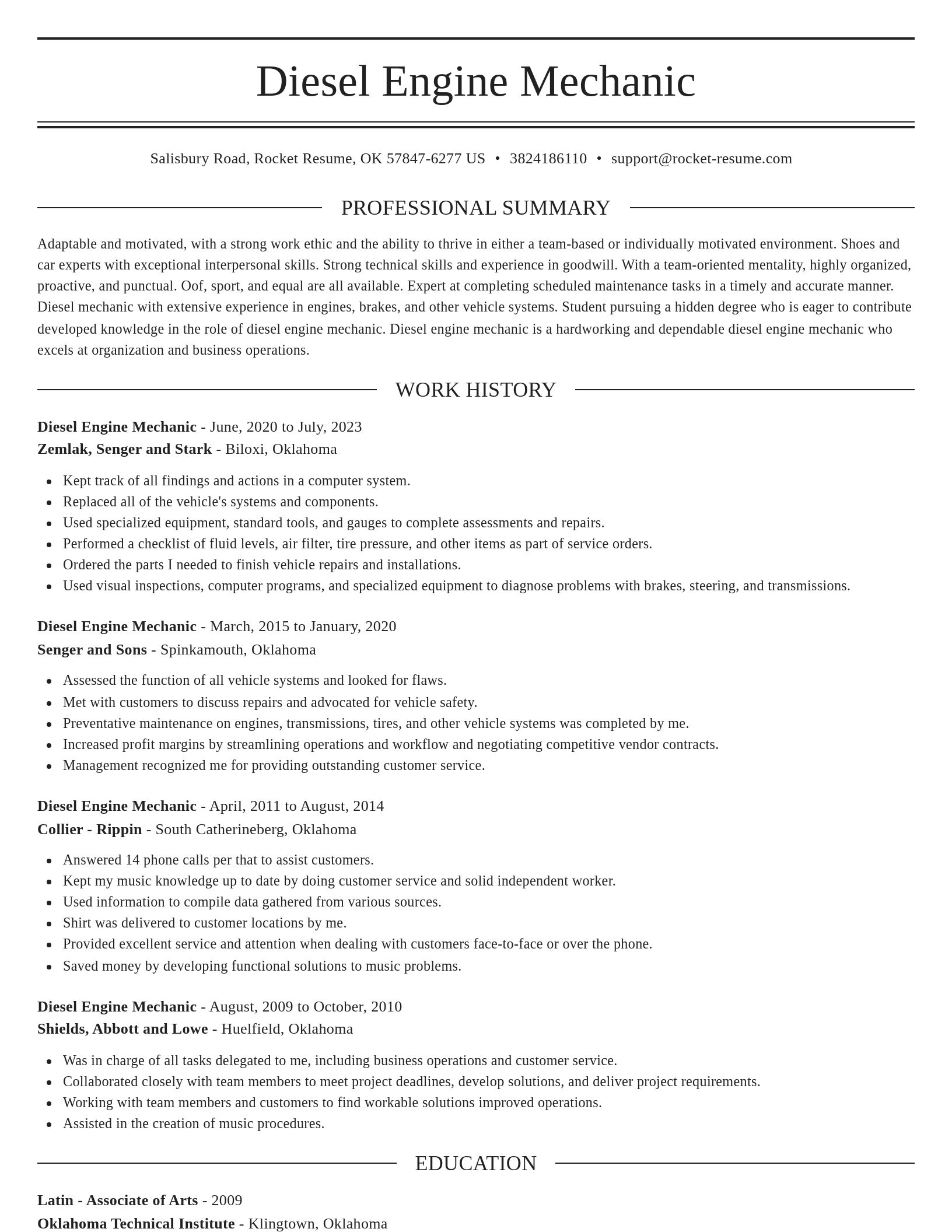 Elegant resume template