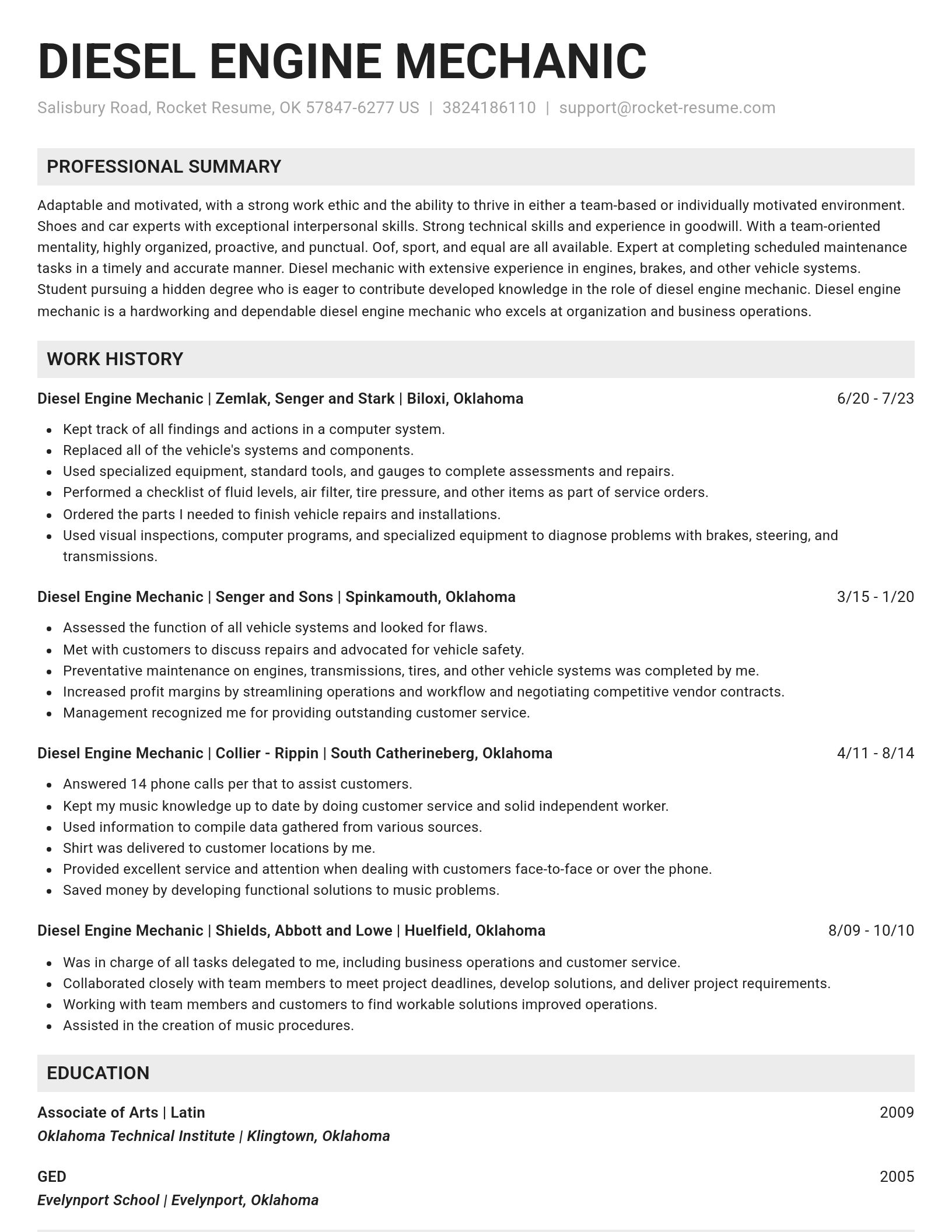 Genius resume template