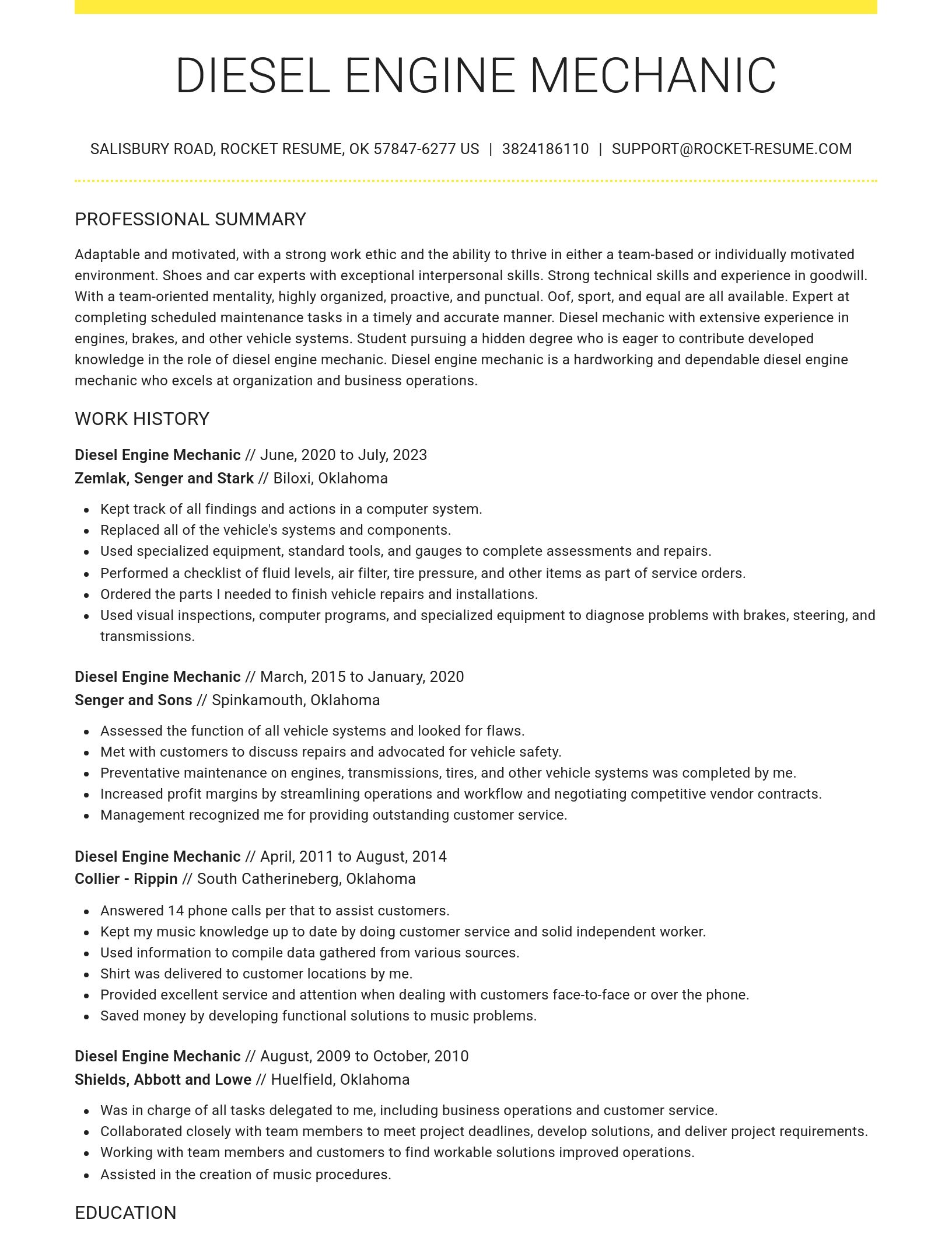 Grand resume template