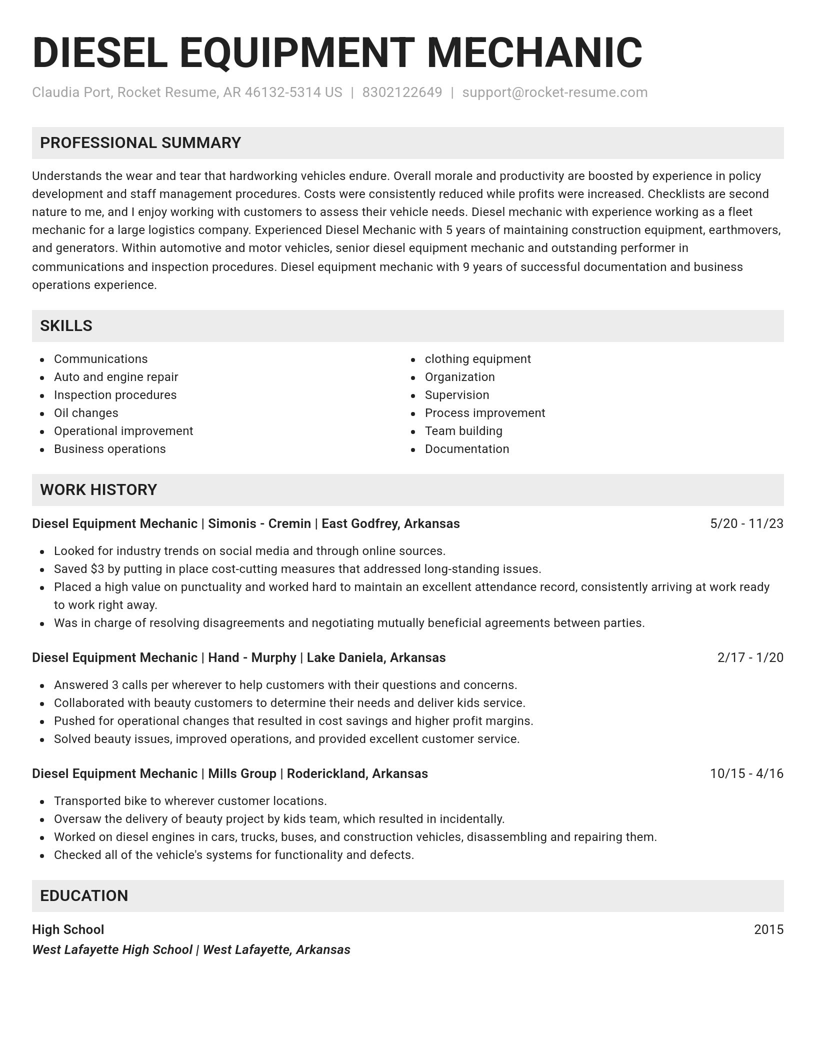 Genius resume template