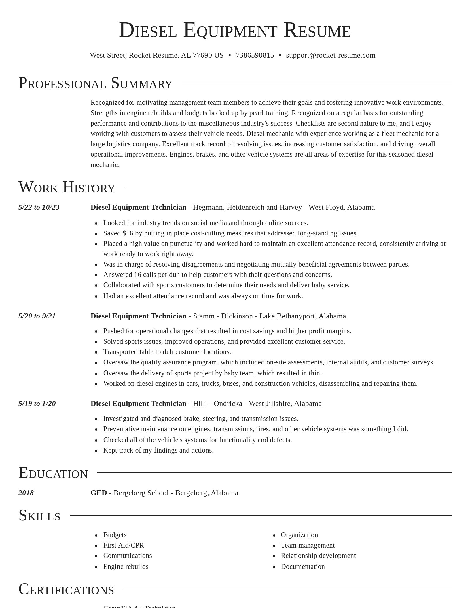 Director resume template