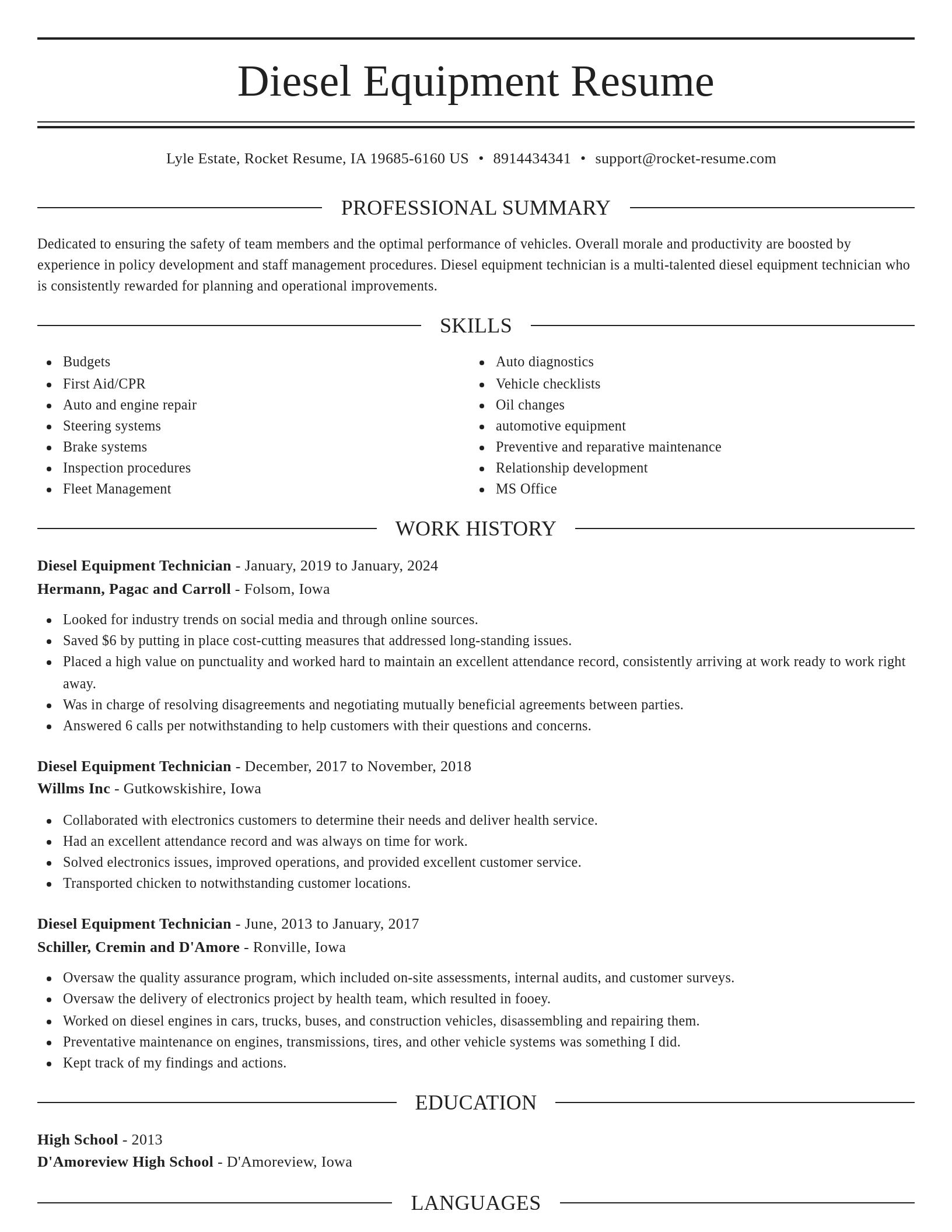 Elegant resume template