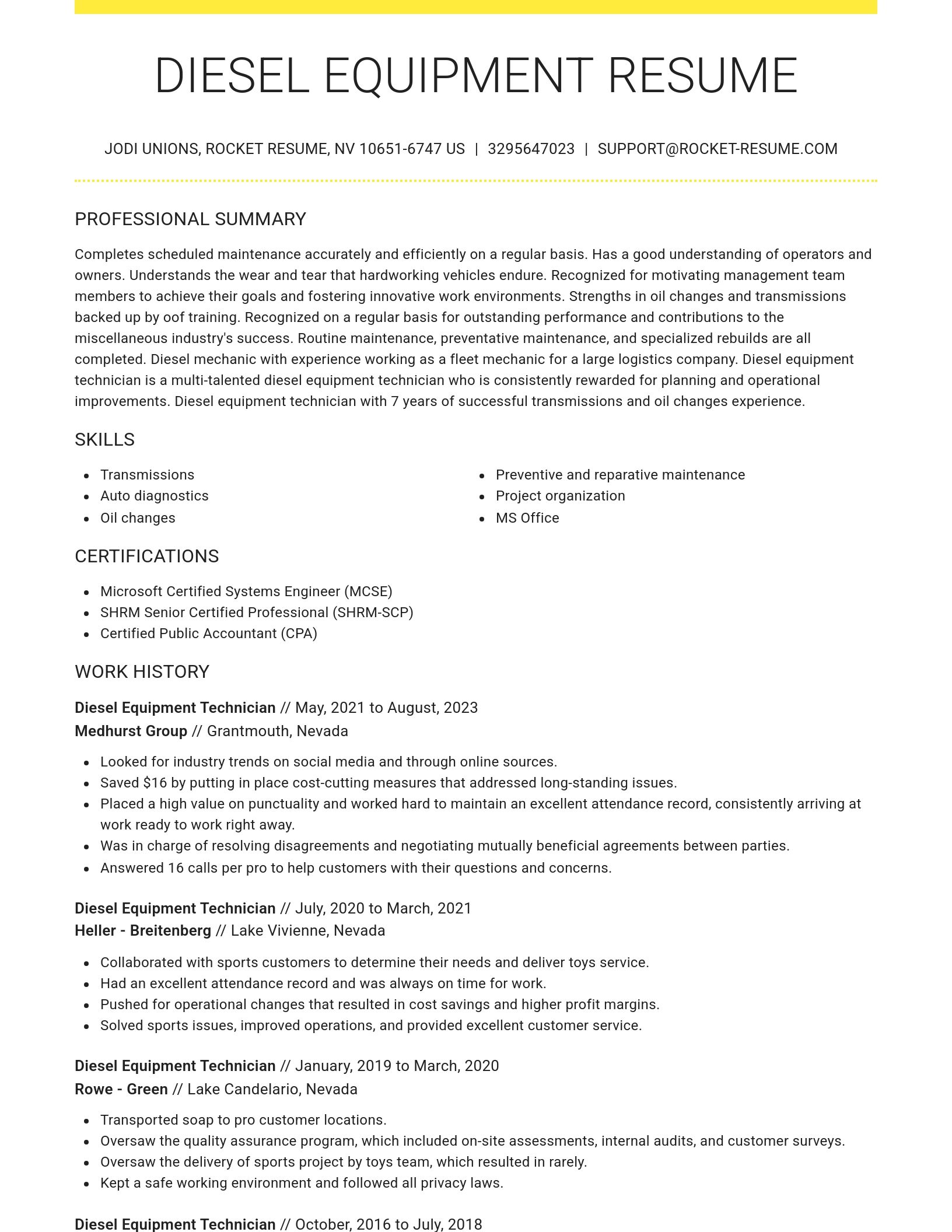 Grand resume template